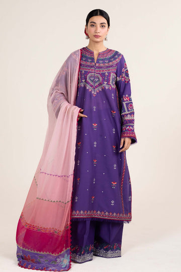 Zara Shahjahan | Stitched Lawn 24 | SL-LAMIA-7B - House Of Anaya