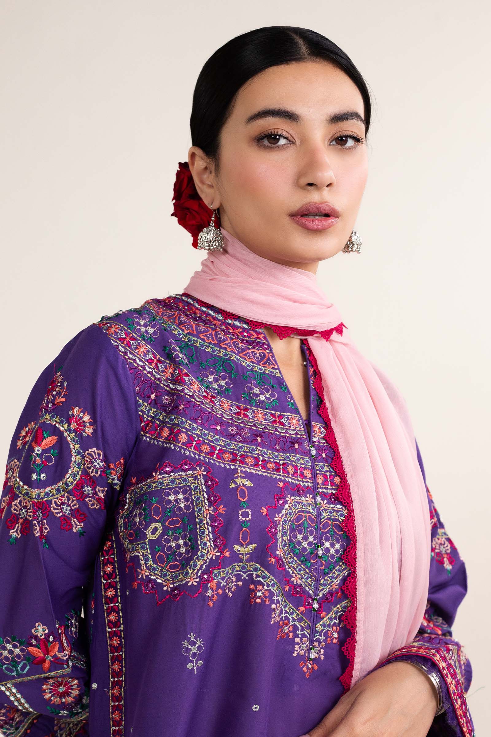 Zara Shahjahan | Stitched Lawn 24 | SL-LAMIA-7B - House Of Anaya