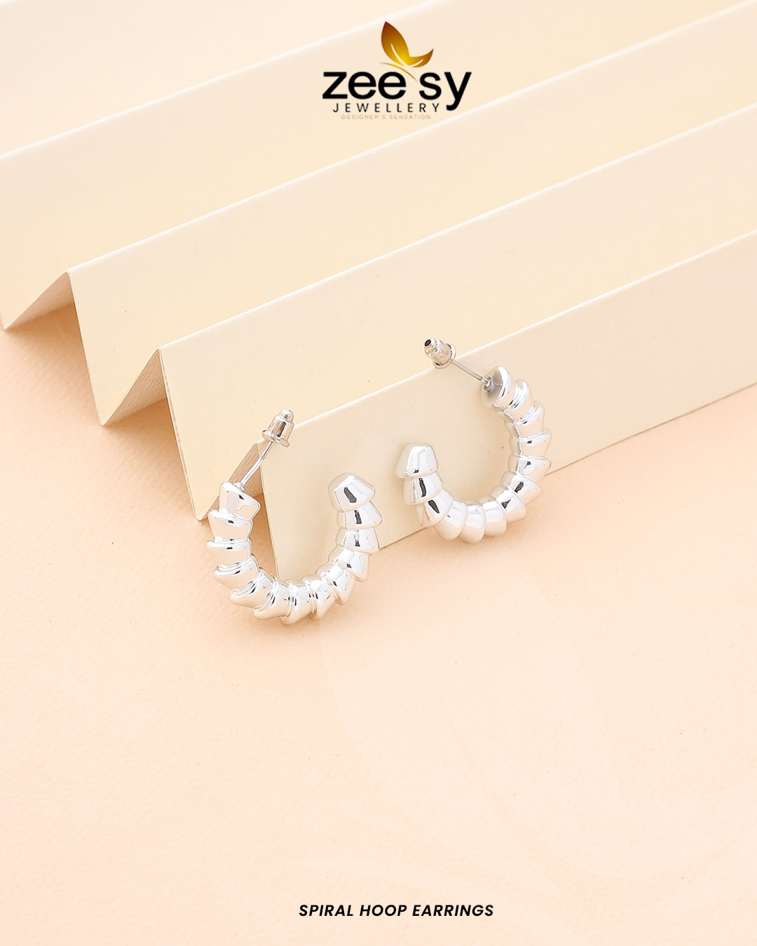 Spiral Hoop Earrings - House Of Zarish