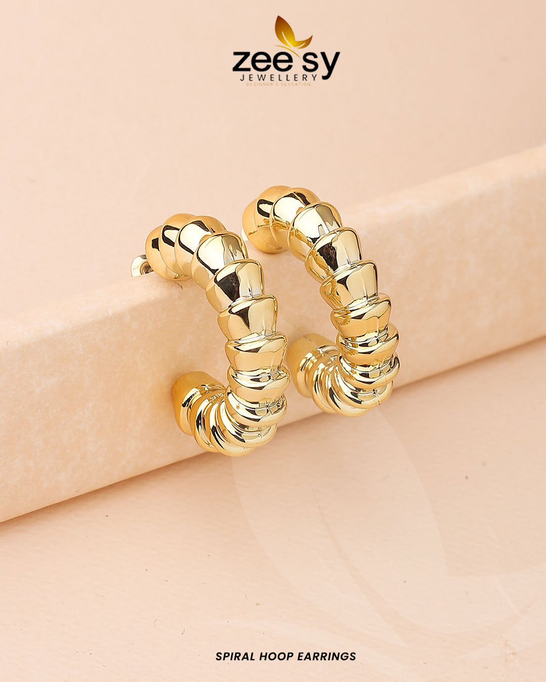 Spiral Hoop Earrings - House Of Zarish