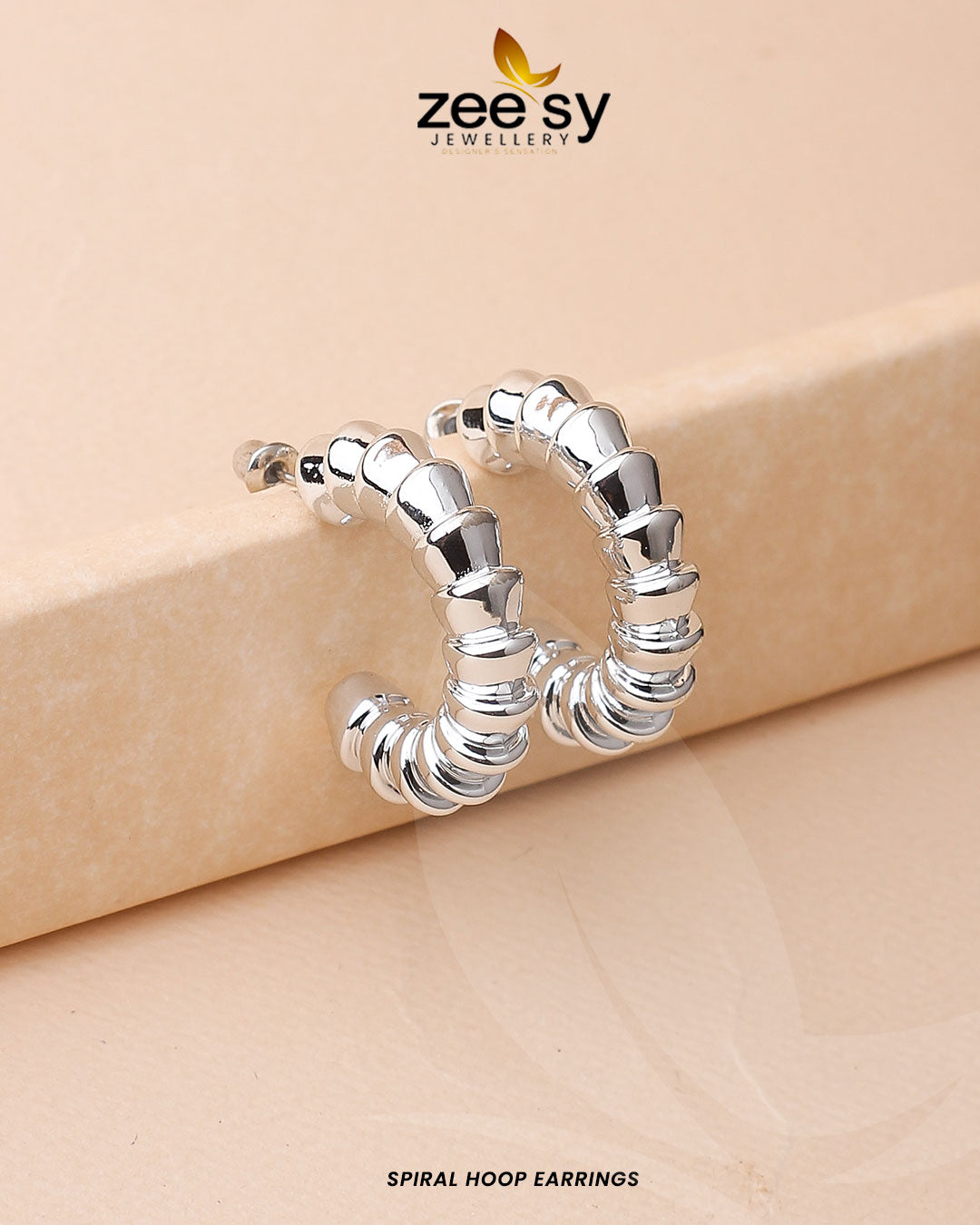 Spiral Hoop Earrings - House Of Zarish
