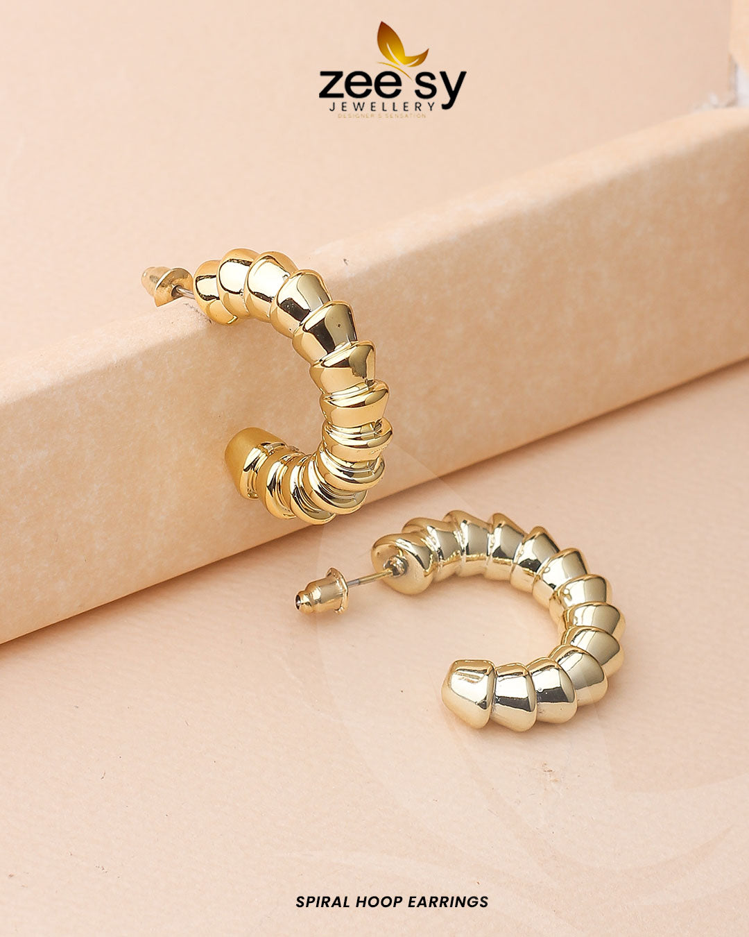 Spiral Hoop Earrings - House Of Zarish