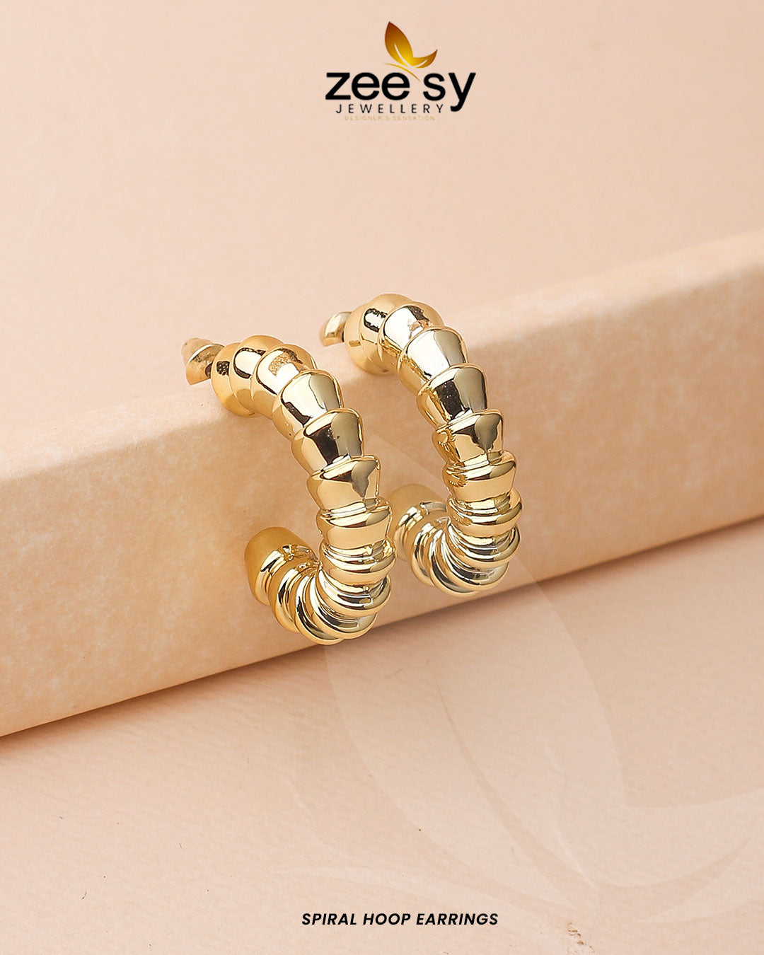 Spiral Hoop Earrings - House Of Zarish