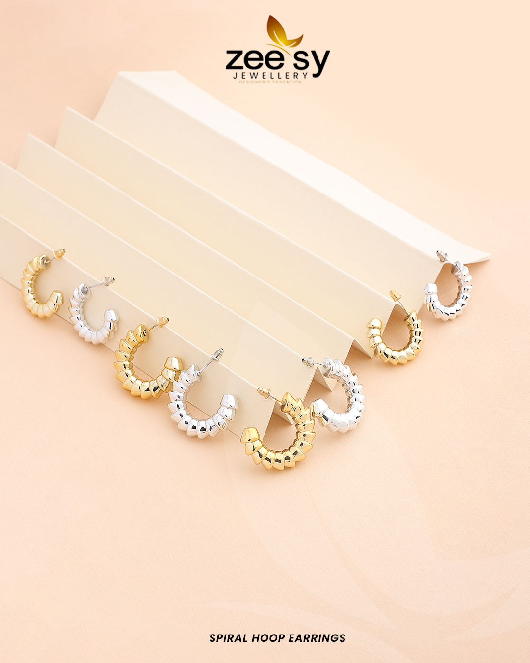 Spiral Hoop Earrings - House Of Zarish