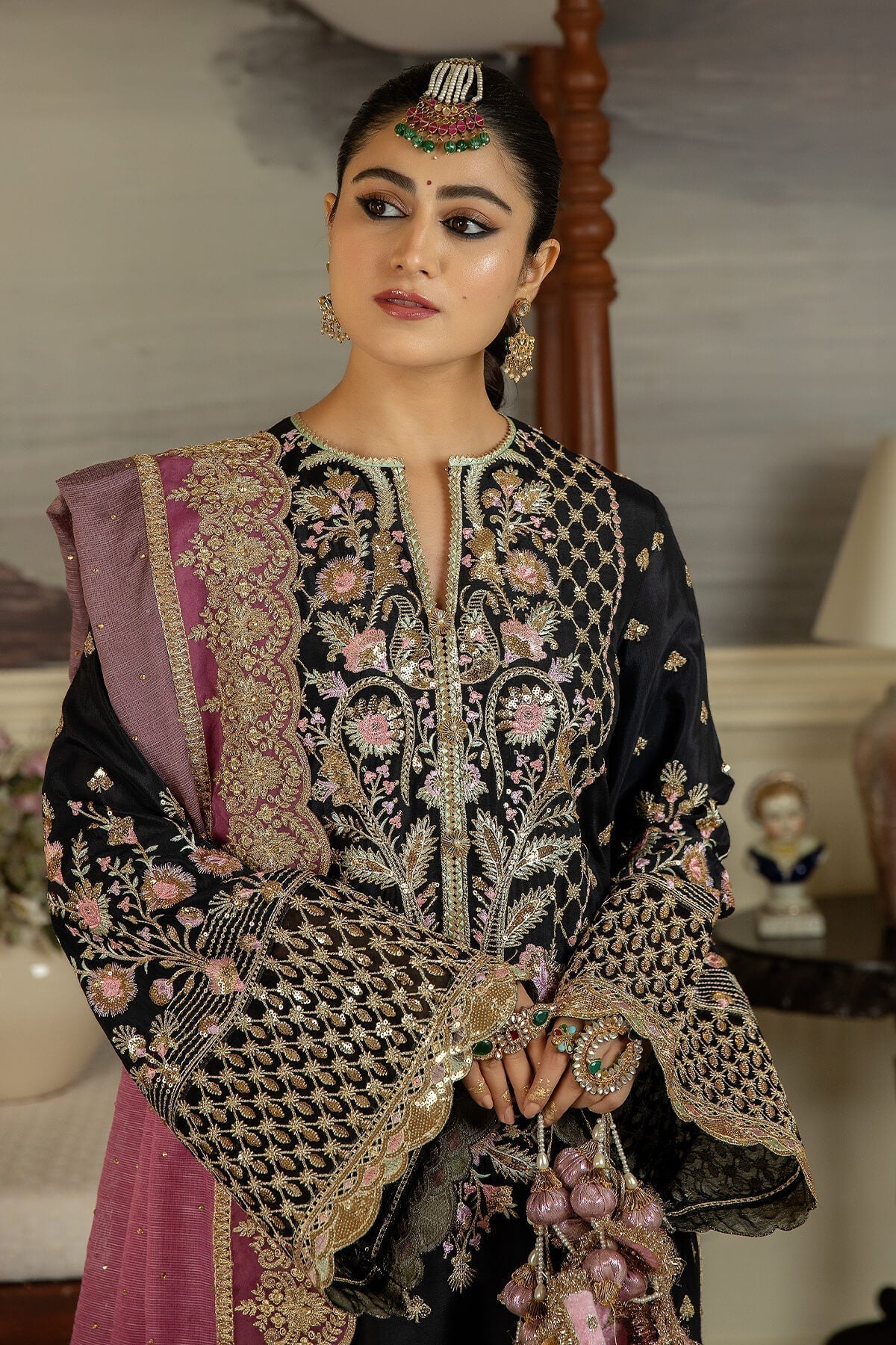 Jahaa'n Ara by Serene Embroidered Raw Silk Suit SRS-08 - Riwayat-e-khas