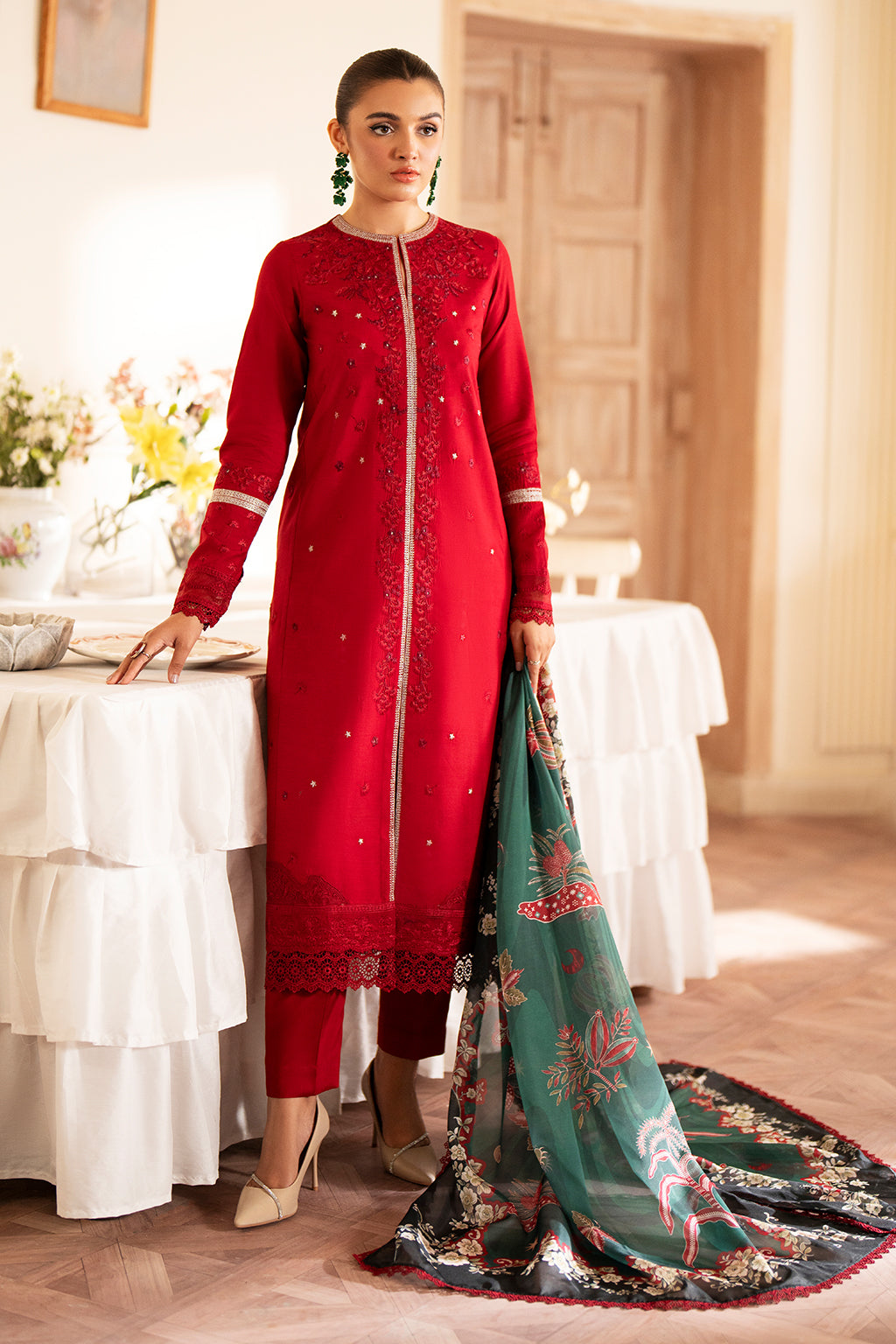 Saad Shaikh | Lumiere Winter |  D-07 Coral - House Of Anaya