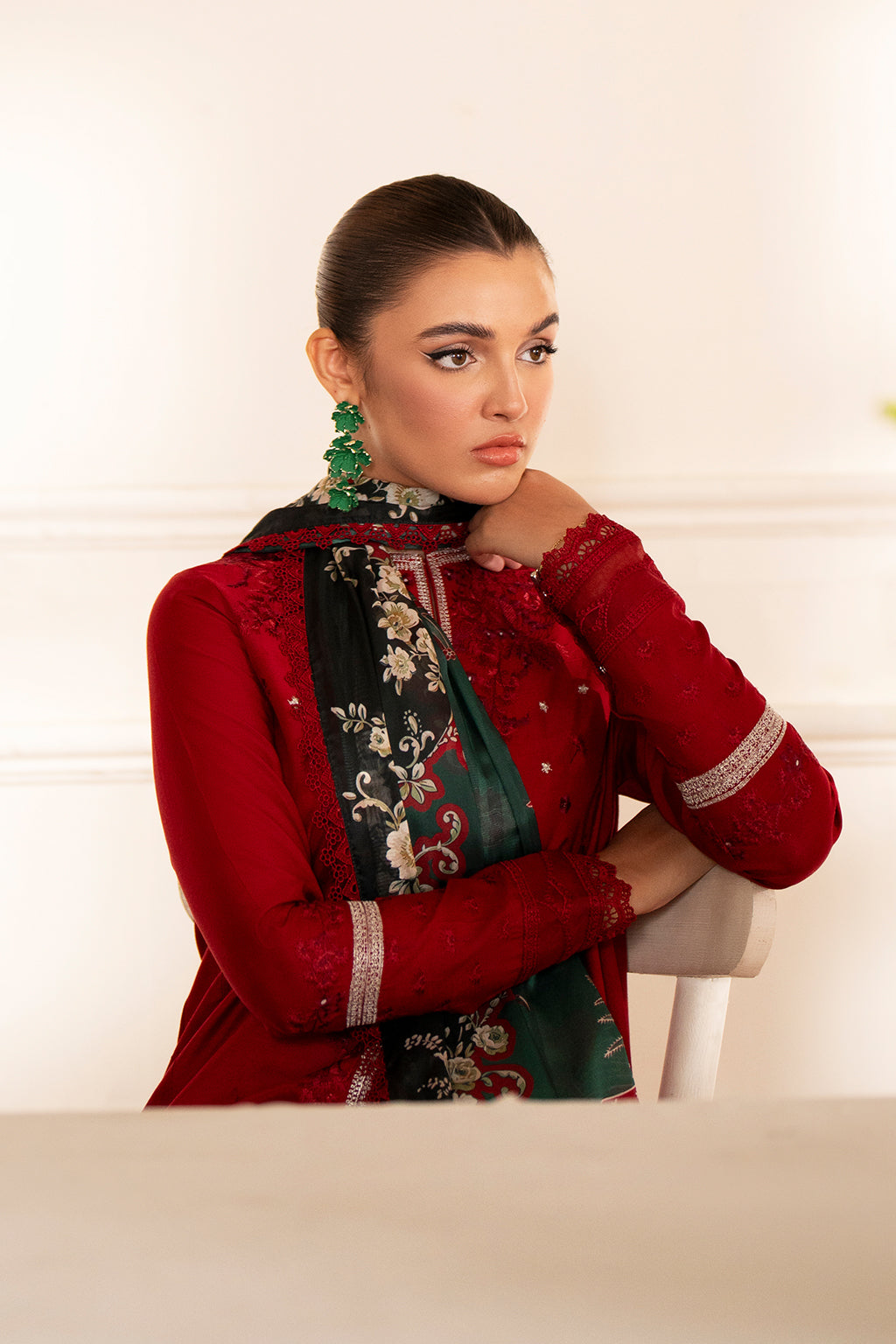 Saad Shaikh | Lumiere Winter |  D-07 Coral - House Of Anaya
