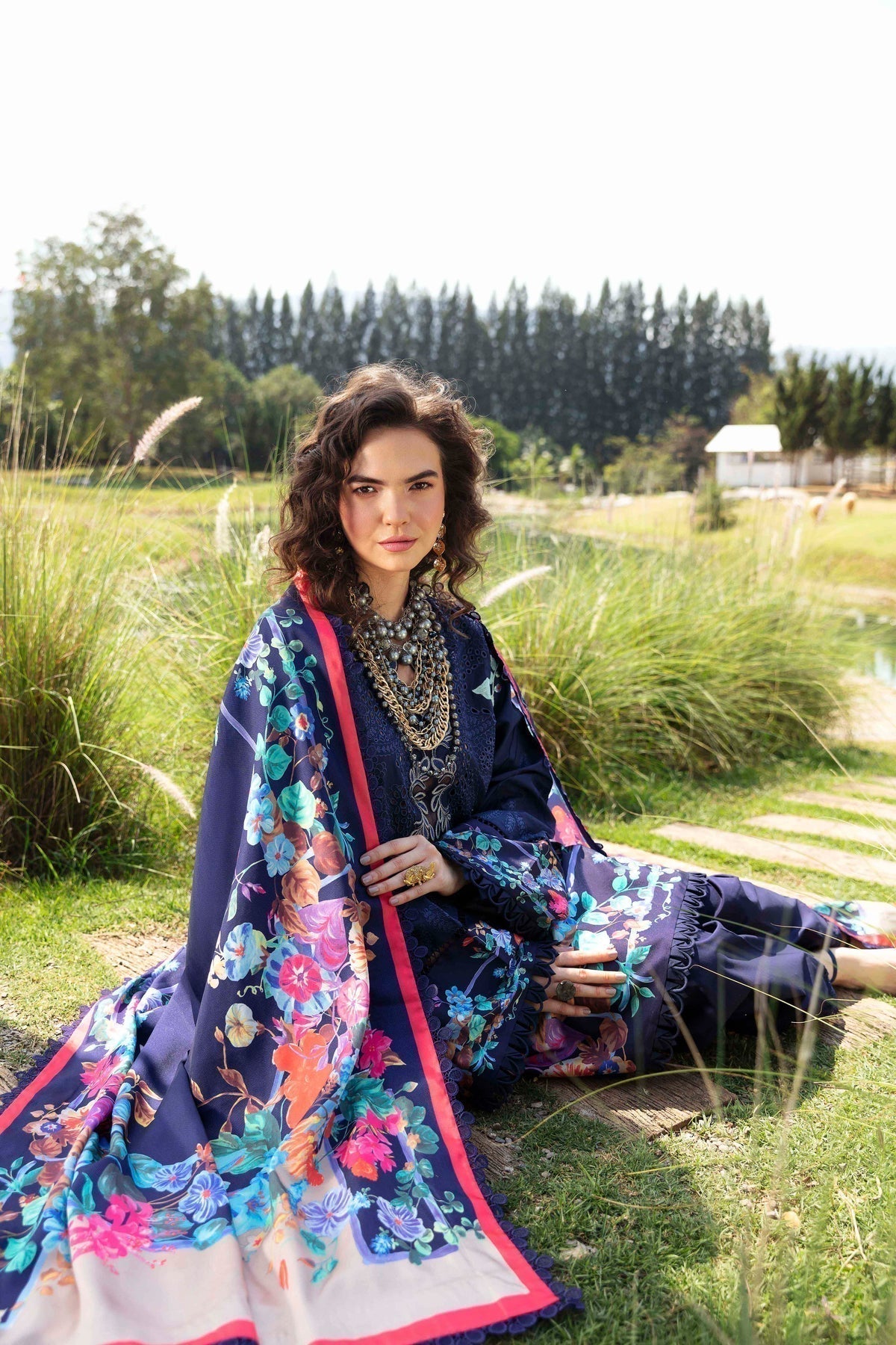 Sable Vogue | Luxury Lawn 24 | Blossom - House Of Anaya