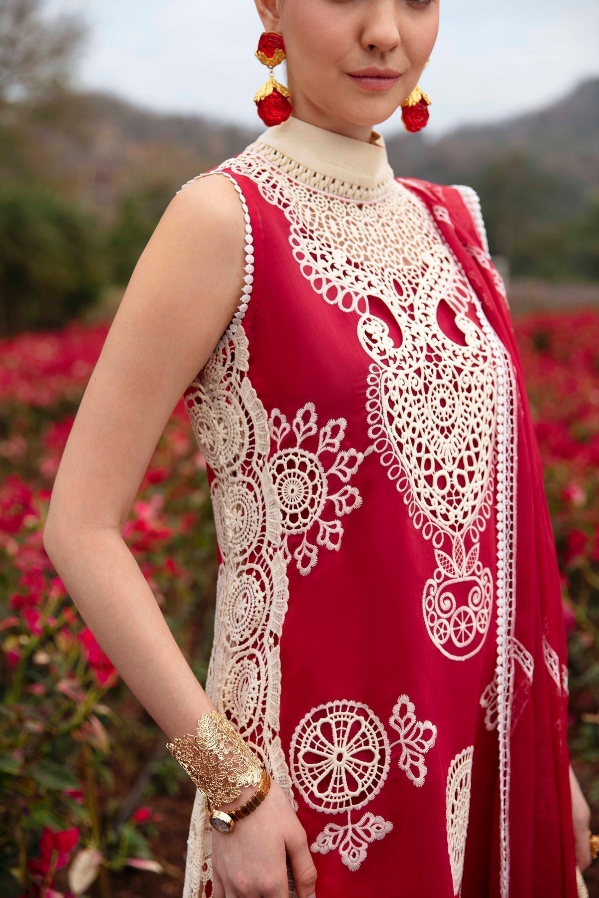 Sable Vogue | Luxury Lawn 24 | Carnelian - House Of Anaya