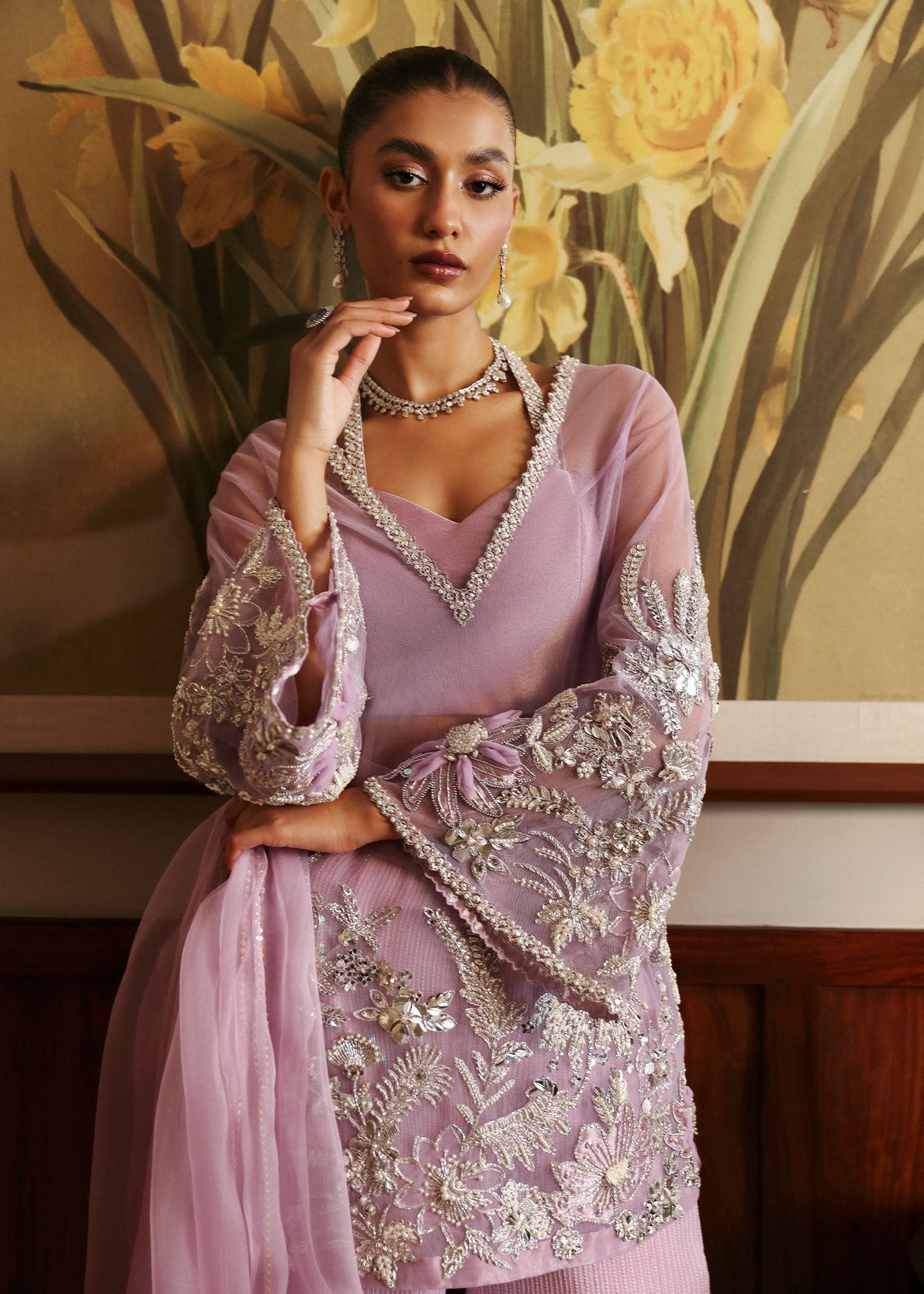 Sadaf Fawad Khan | Late Checkout at the Fred | Purple Charm - House Of Anaya