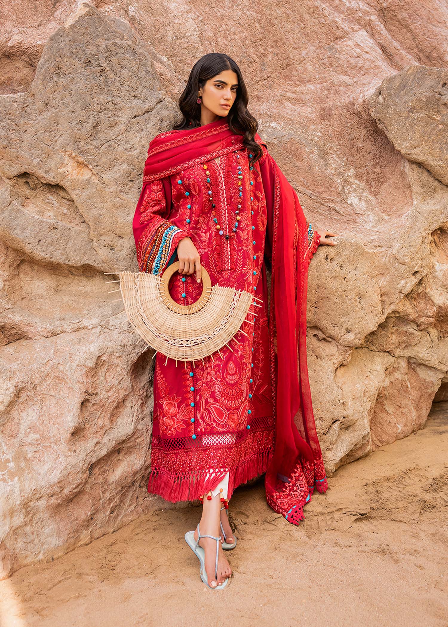 Sadaf Fawad Khan | Siraa Luxury Lawn 24| Elaheh (B) - House Of Anaya