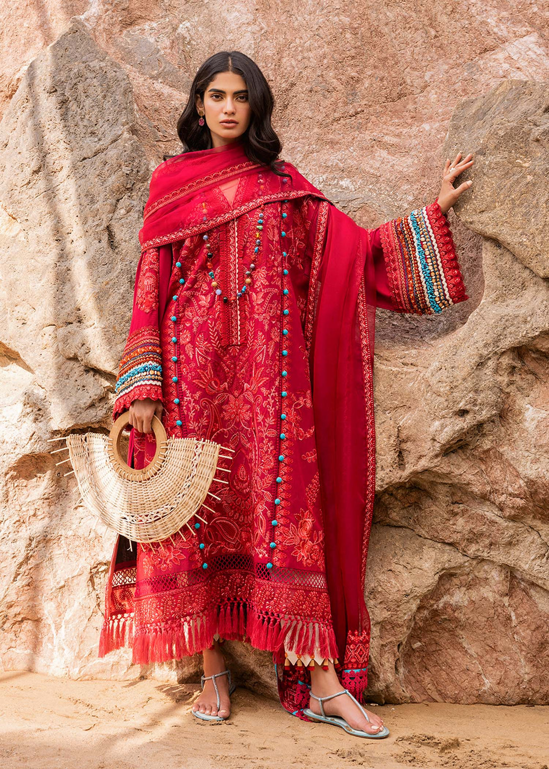 Sadaf Fawad Khan | Siraa Luxury Lawn 24| Elaheh (B) - House Of Anaya