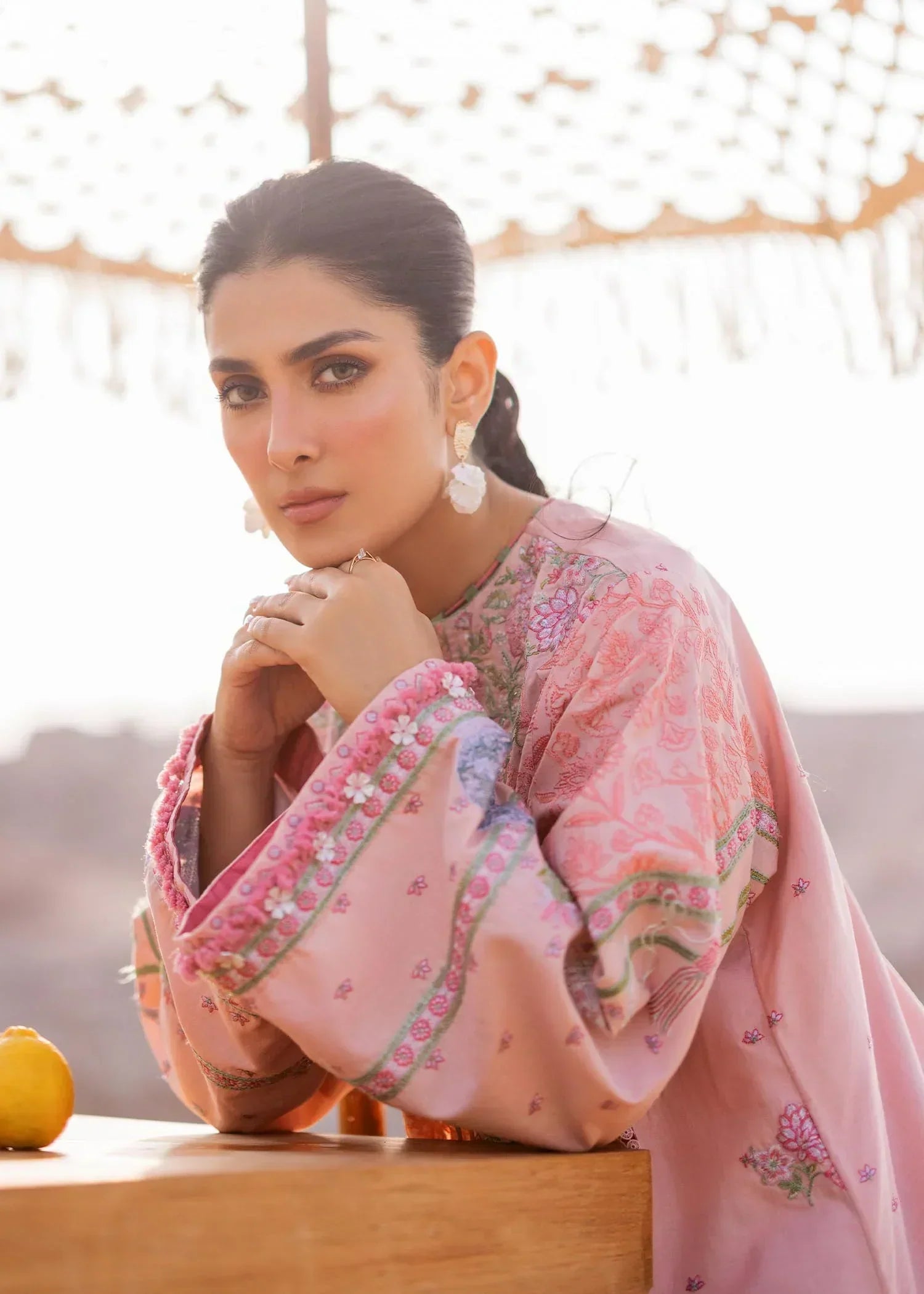Sadaf Fawad Khan | Siraa Luxury Lawn 24| Eira (A) - House Of Anaya