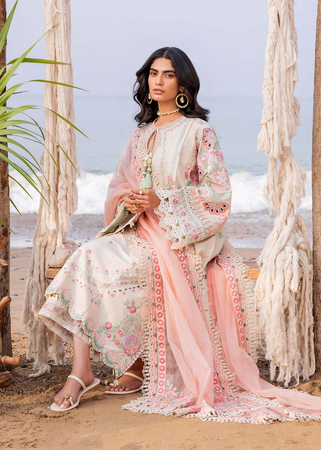 Sadaf Fawad Khan | Siraa Luxury Lawn 24| Calah (B)