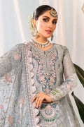 Maria B | Embroidered Collection 22 | Pearl Blue and Ash Pink (BD-2403) - House Of Anaya