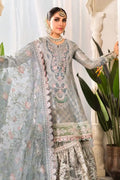 Maria B | Embroidered Collection 22 | Pearl Blue and Ash Pink (BD-2403) - House Of Anaya
