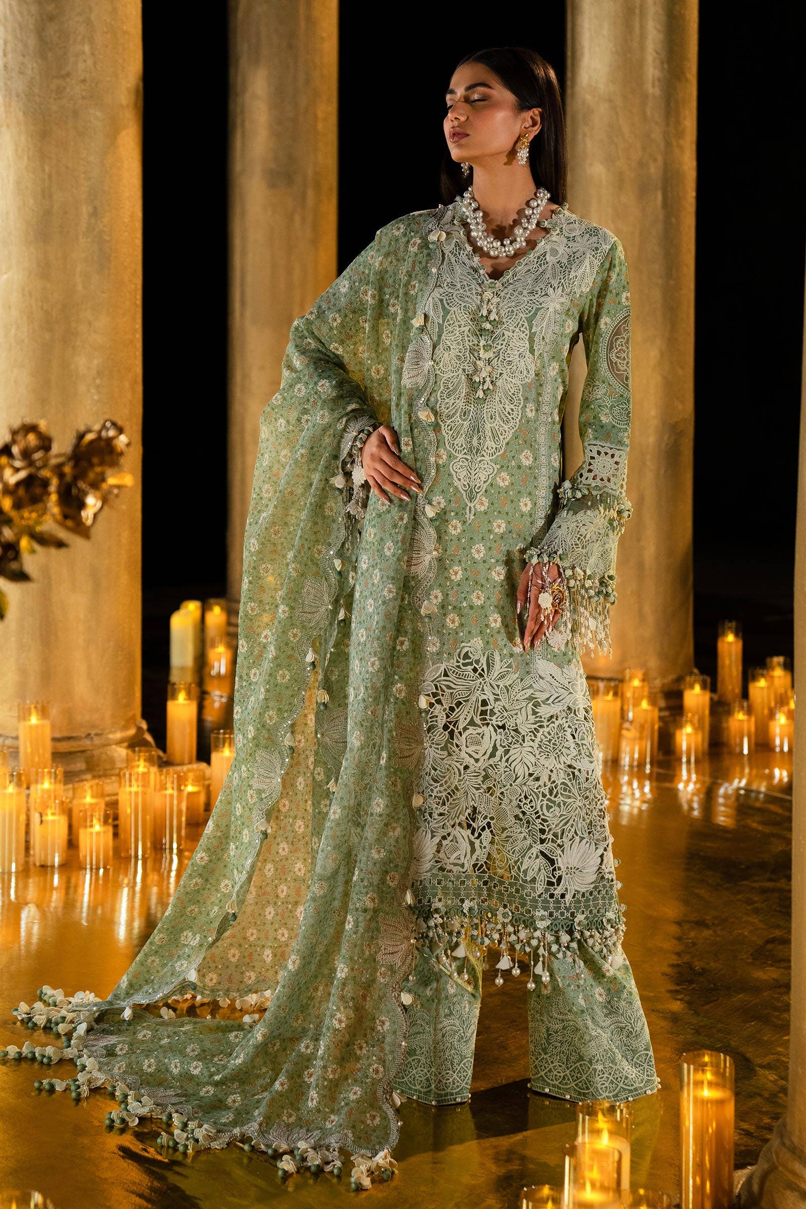 Sana Safinaz | Luxury Collection 24 | L241-005B-3CU - House Of Anaya