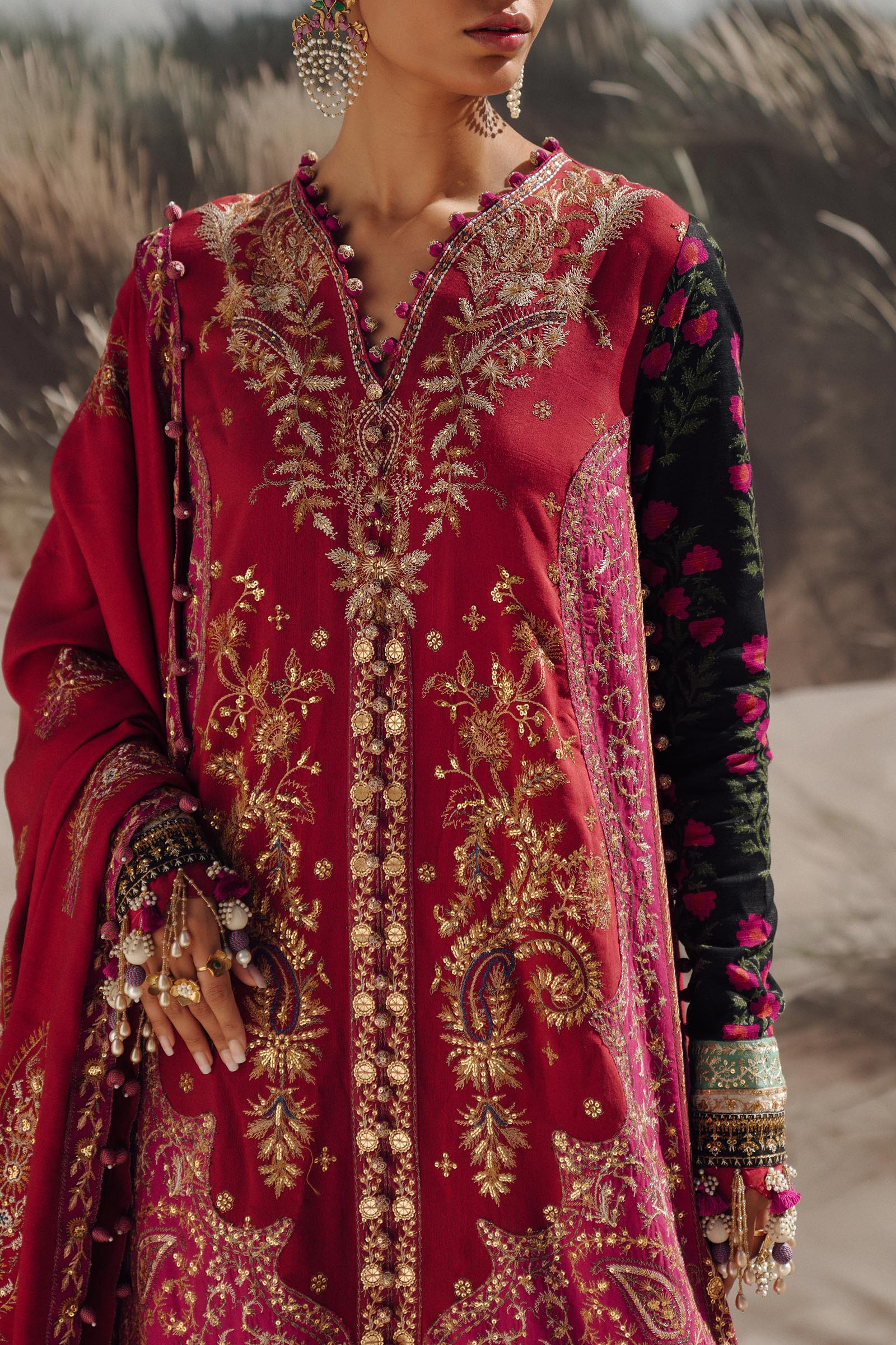 Sana Safinaz | Winter Shawl 24 | S241-002A-3CP - House Of Anaya