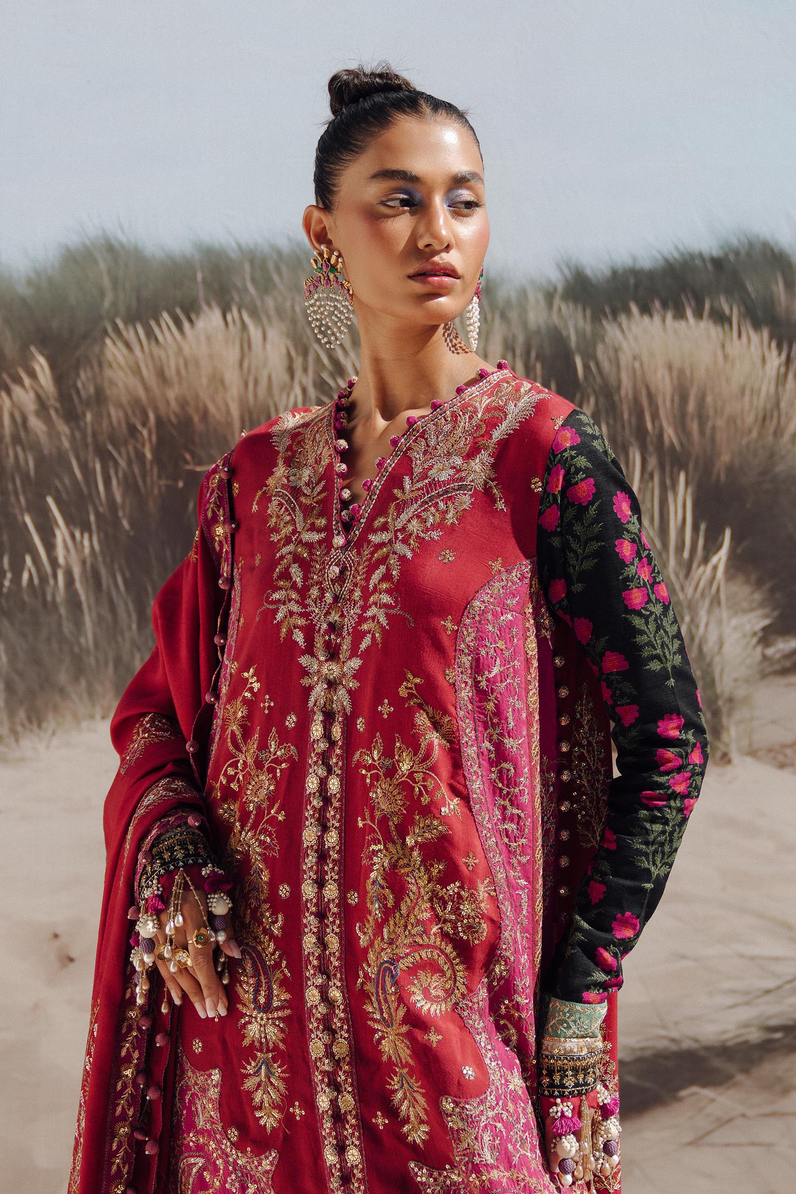 Sana Safinaz | Winter Shawl 24 | S241-002A-3CP - House Of Anaya