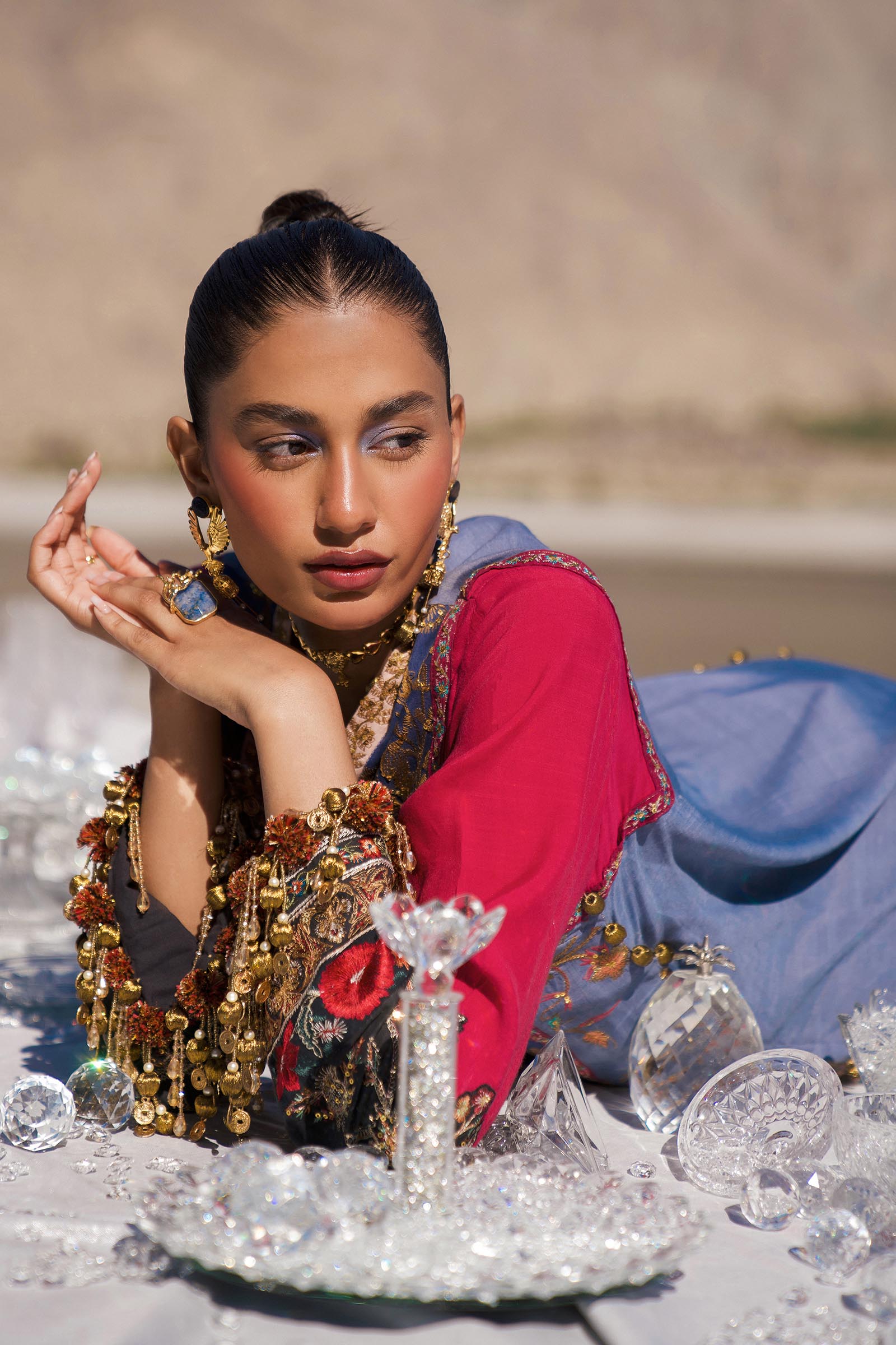 Sana Safinaz | Winter Shawl 24 | S241-004B-3CP - House Of Anaya