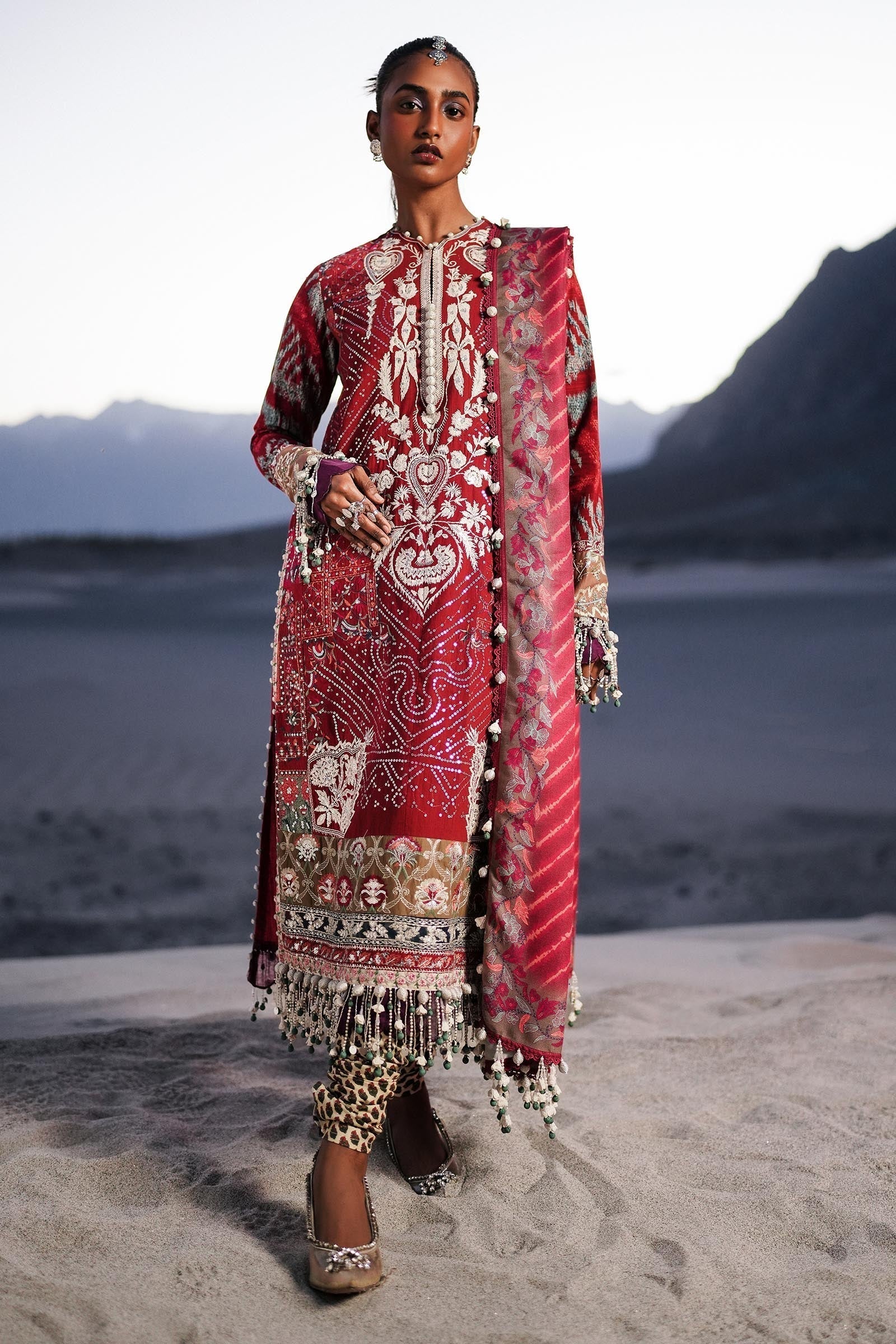 Sana Safinaz | Winter Shawl 24 | S241-007A-3CP - House Of Anaya