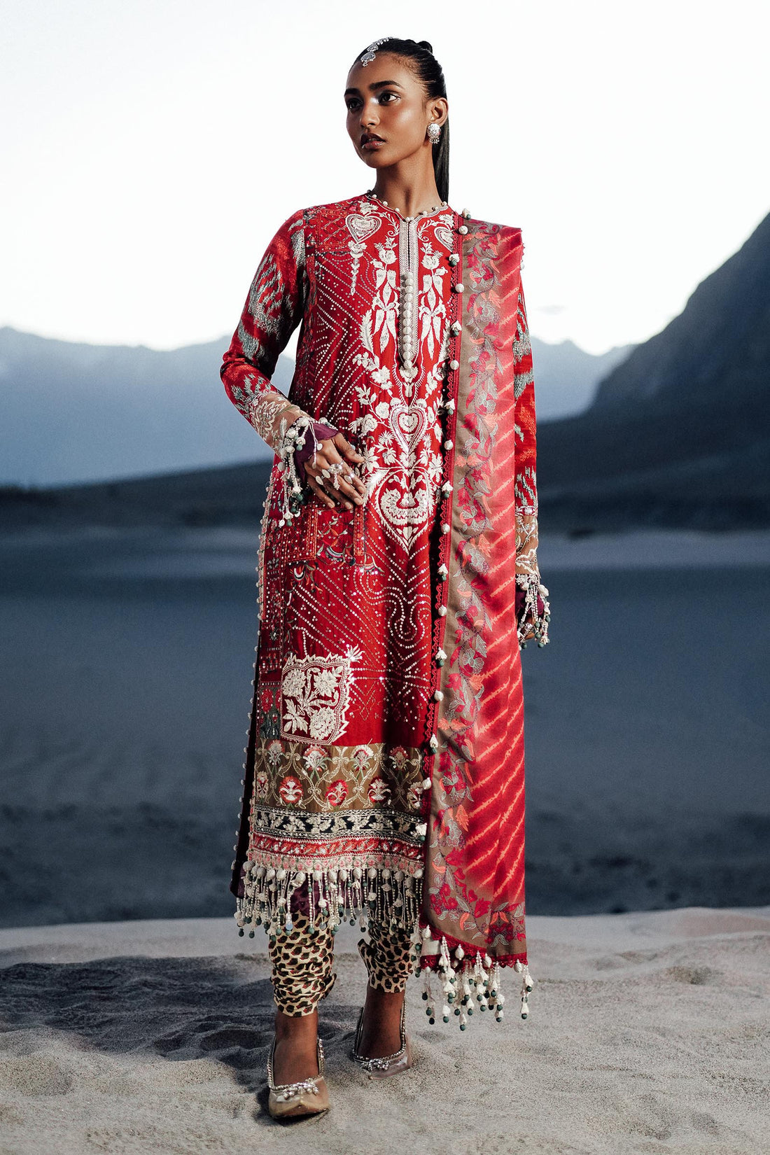 Sana Safinaz | Winter Shawl 24 | S241-007A-3CP - House Of Anaya
