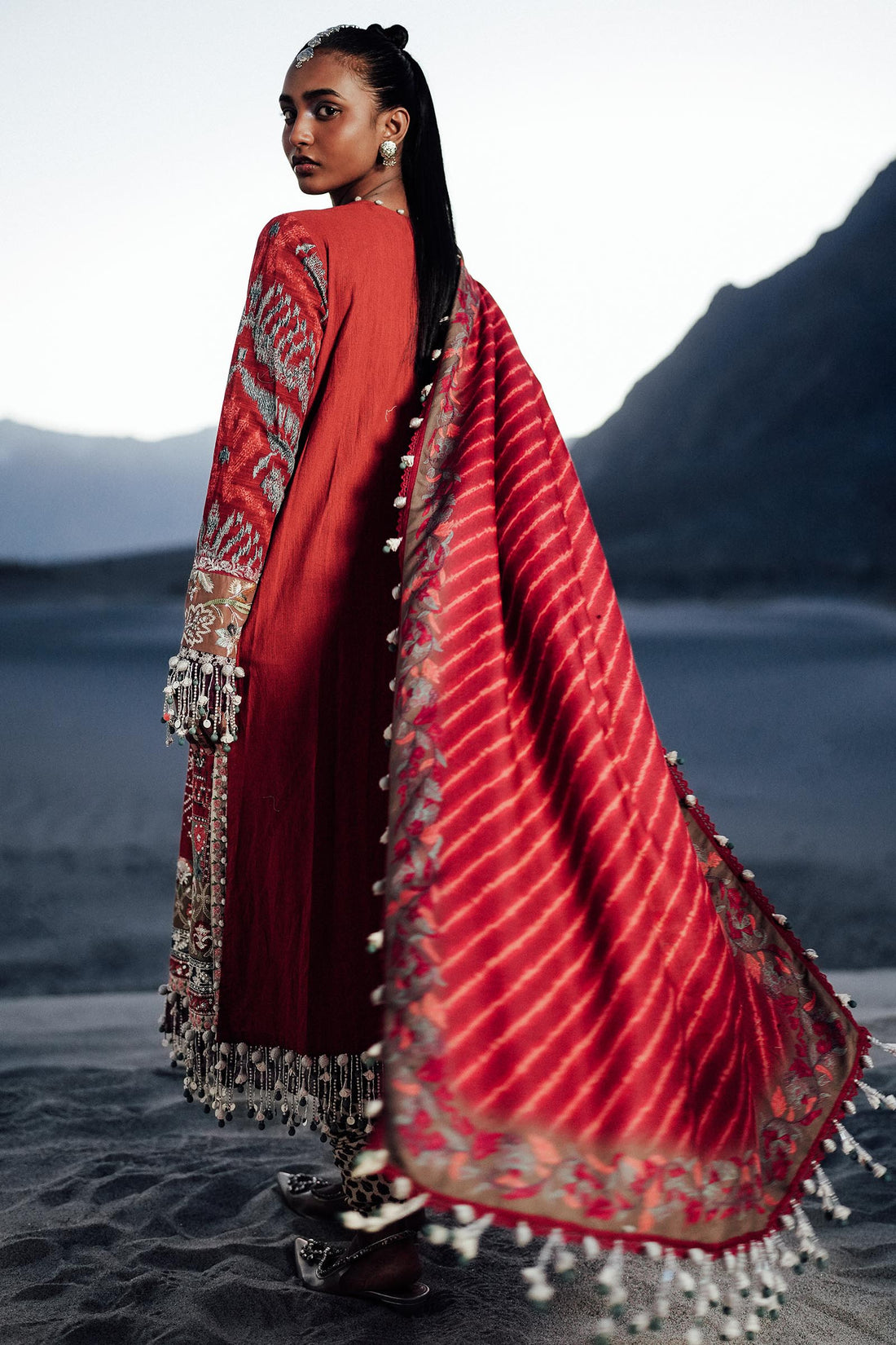 Sana Safinaz | Winter Shawl 24 | S241-007A-3CP - House Of Anaya