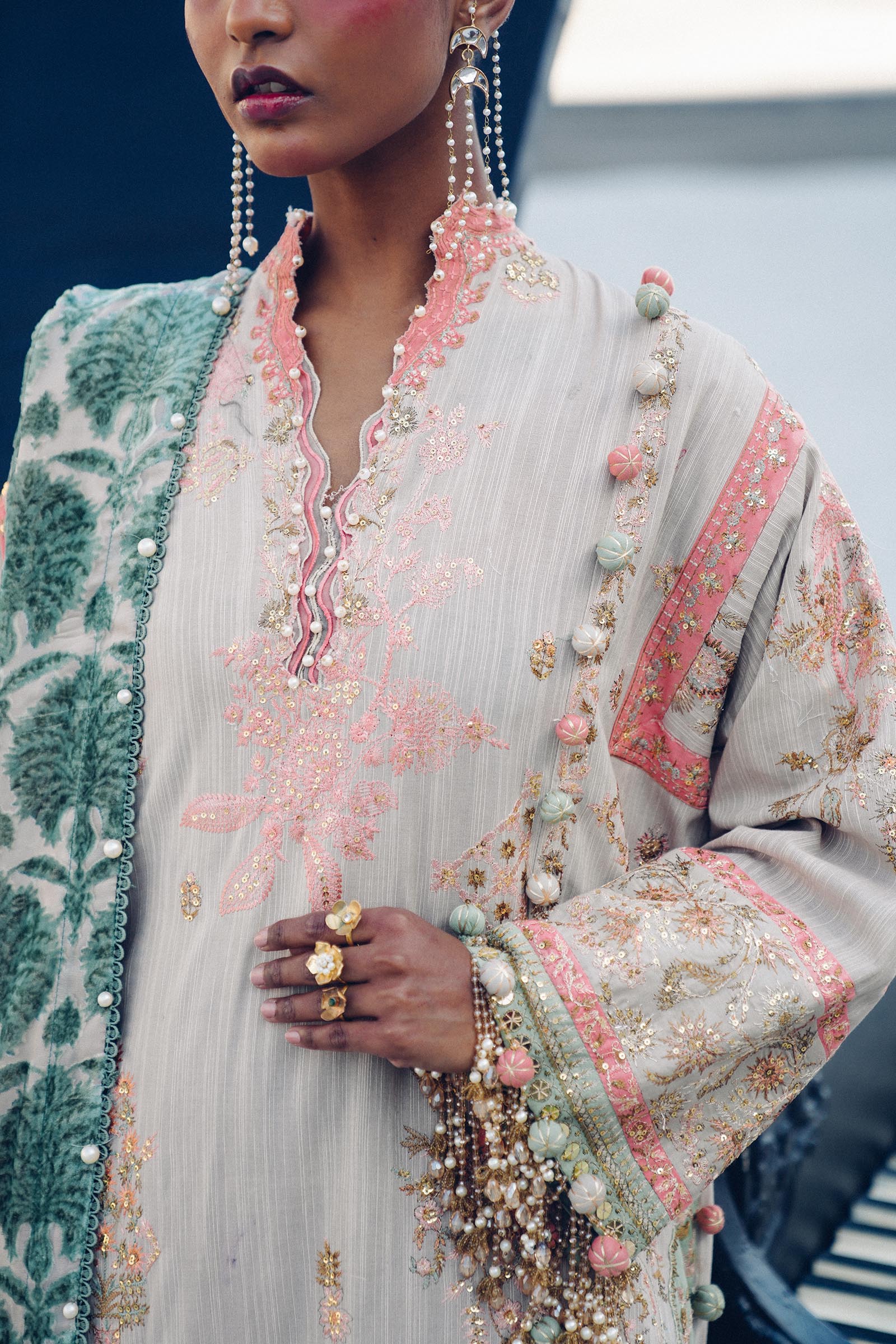Sana Safinaz | Winter Shawl 24 | S241-001B-3CP - House Of Anaya