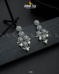 Silver Orchid Earrings - House Of Zarish