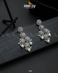 Silver Orchid Earrings - House Of Zarish