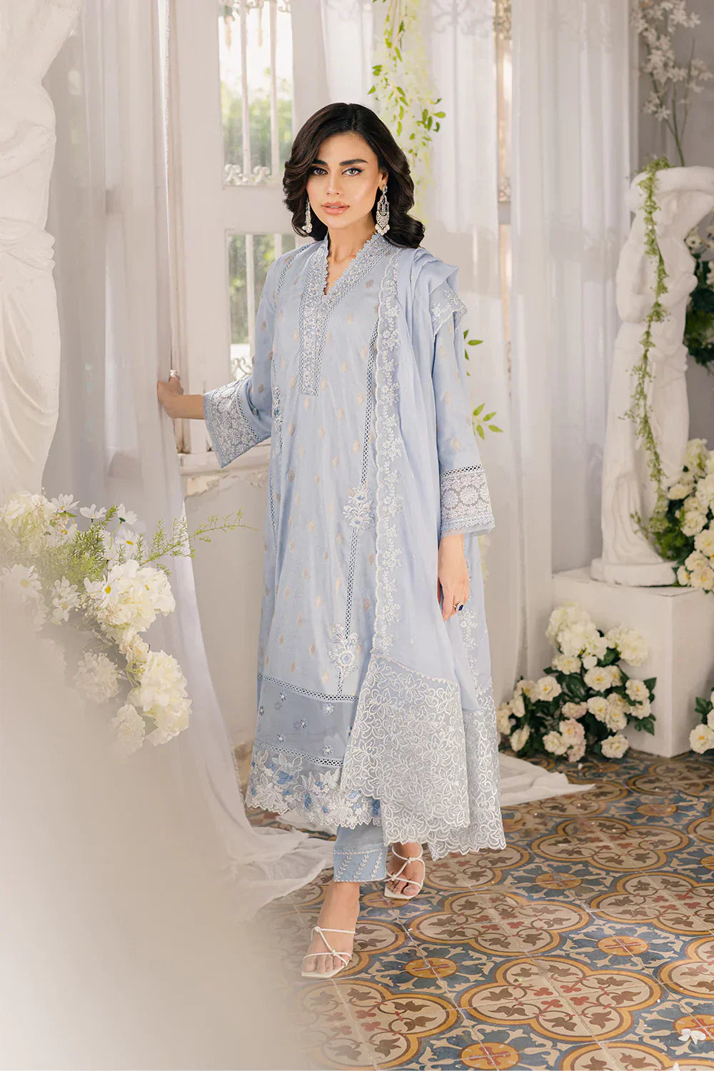 Azure | Ensembles Embroidered Formals | Slate Symphony - House of Zarish