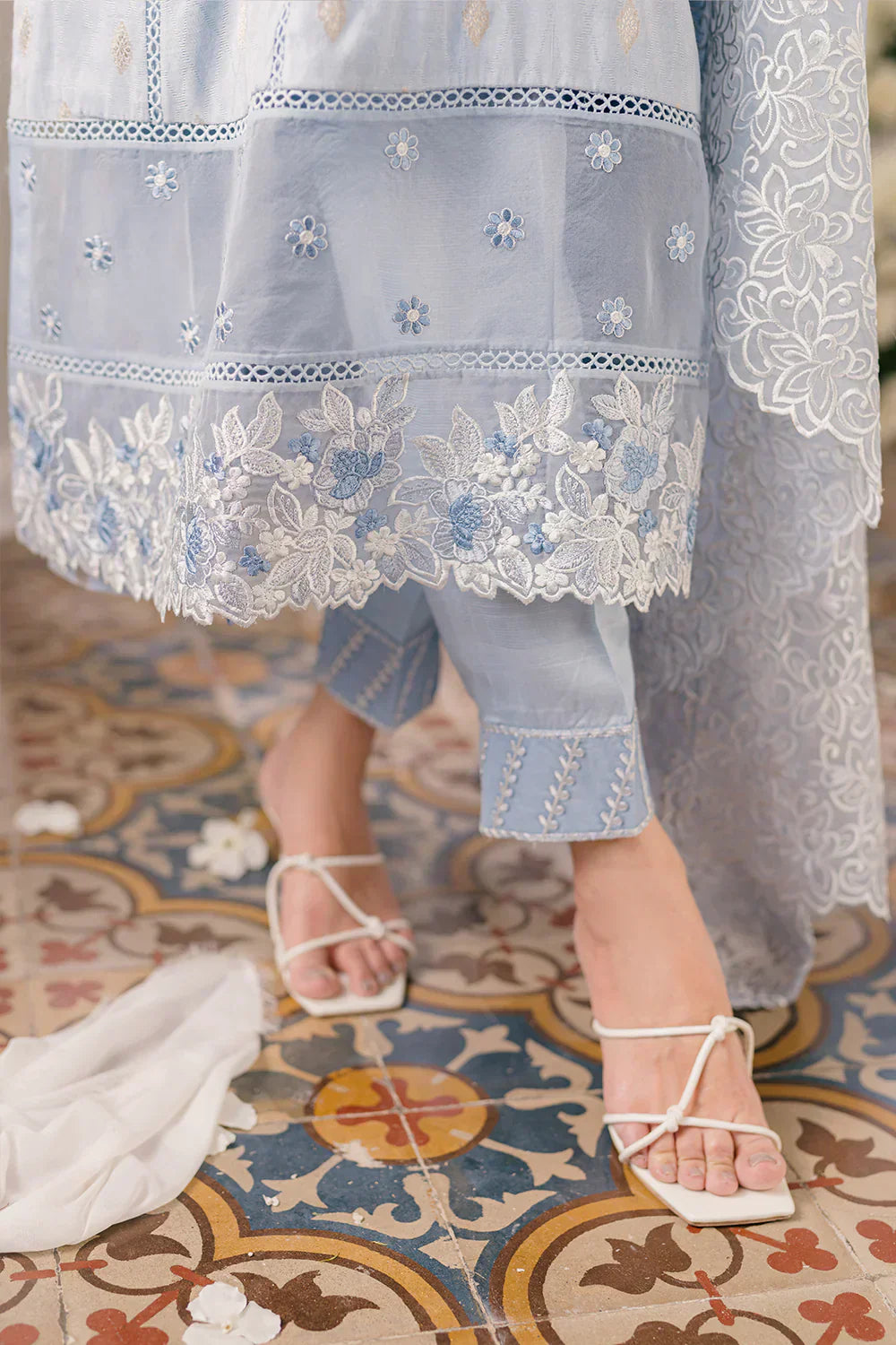 Azure | Ensembles Embroidered Formals | Slate Symphony - House of Zarish