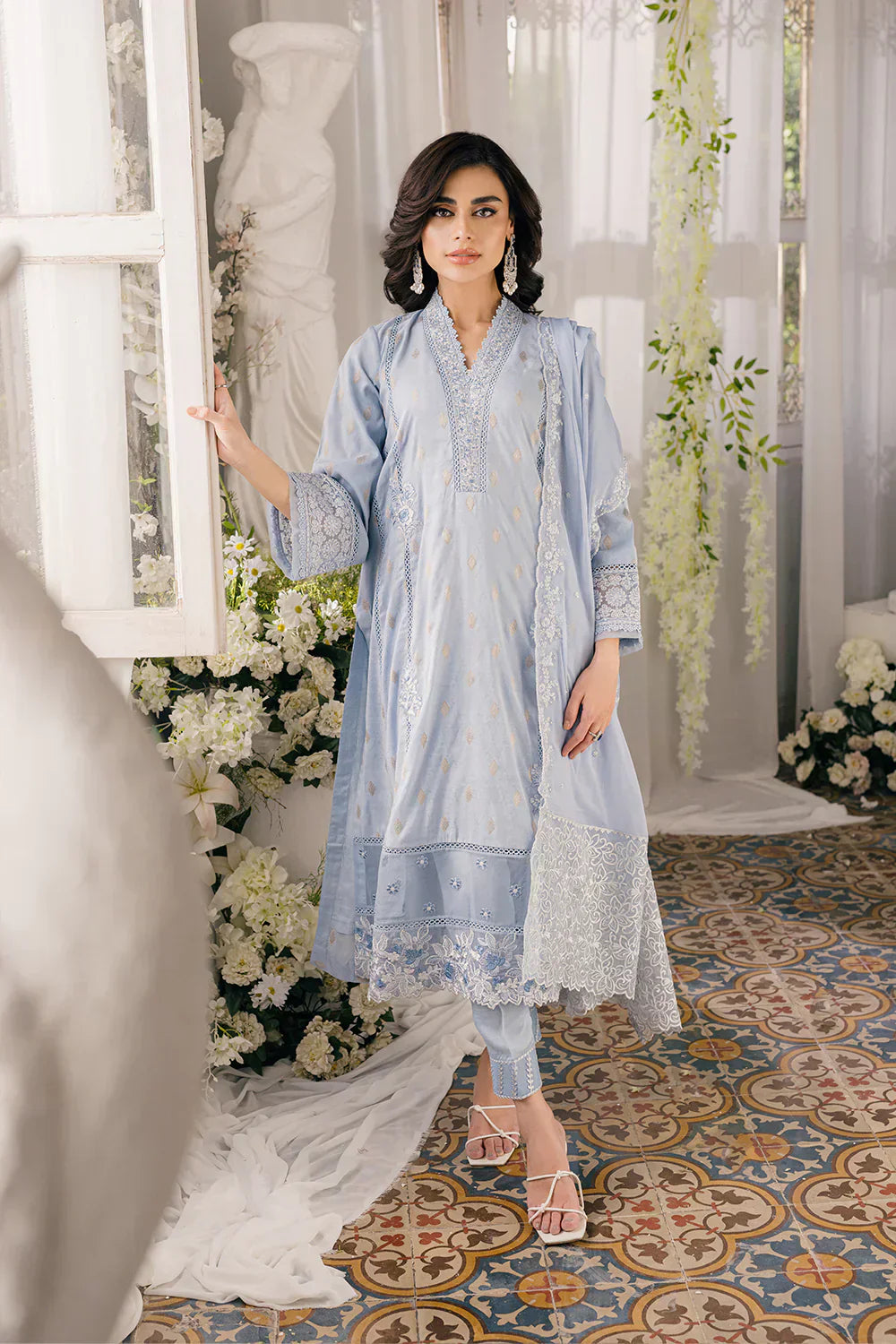 Azure | Ensembles Embroidered Formals | Slate Symphony - House of Zarish