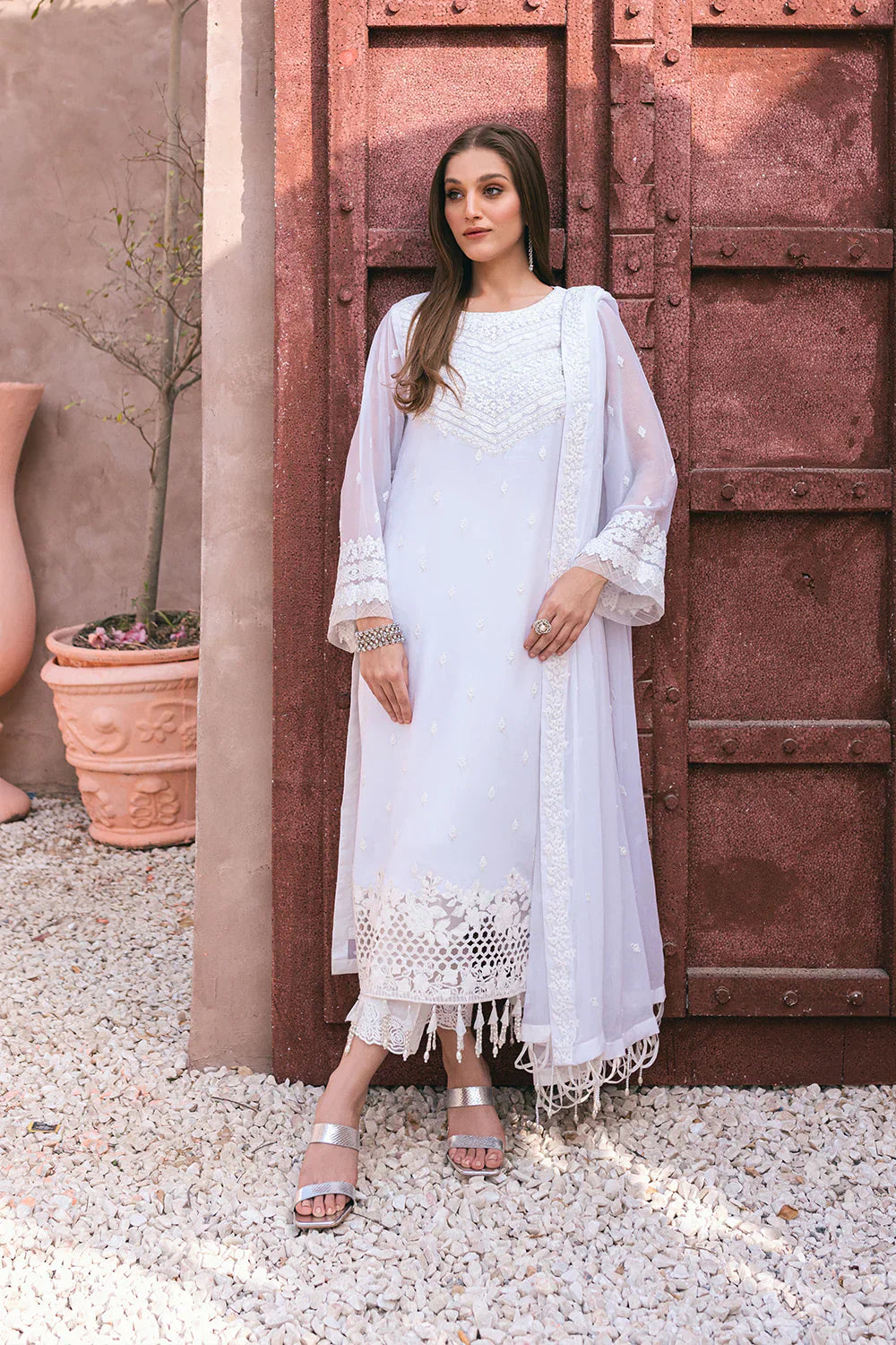 Azure | Embroidered Ensembles 3 Pcs | Snow Haze - House of Zarish