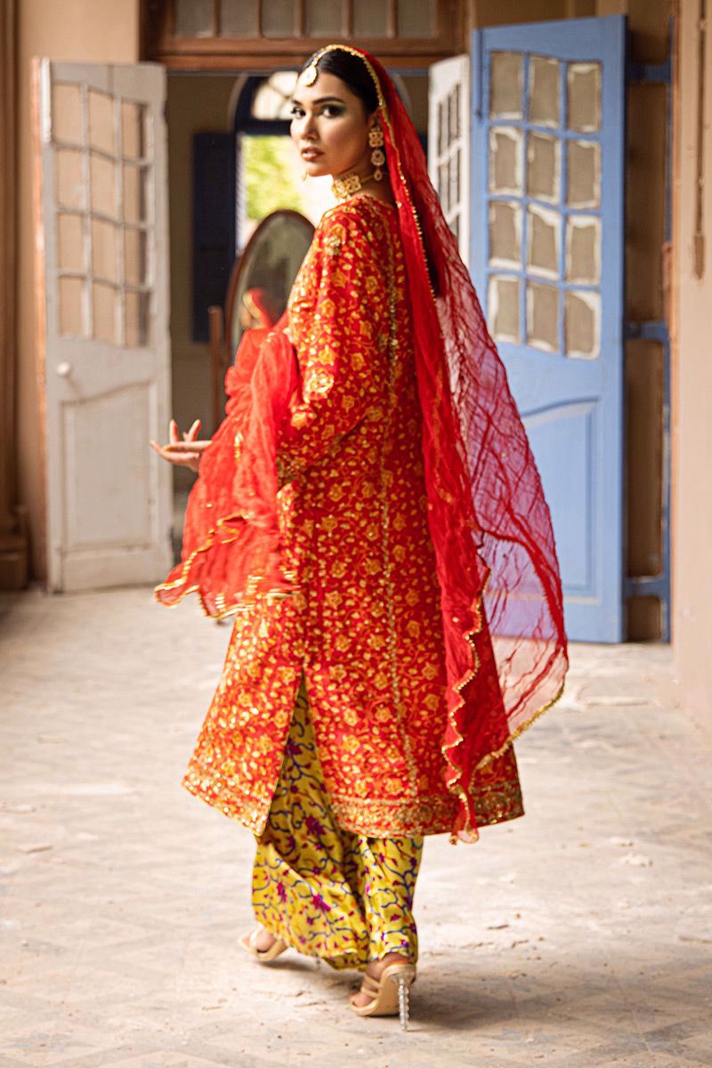 The Pink Tree Company | Wedding Wear | TANGERINE IN RED - House of Zarish