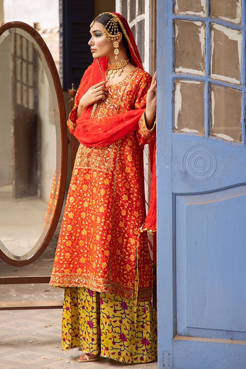 The Pink Tree Company | Wedding Wear | TANGERINE IN RED - House of Zarish
