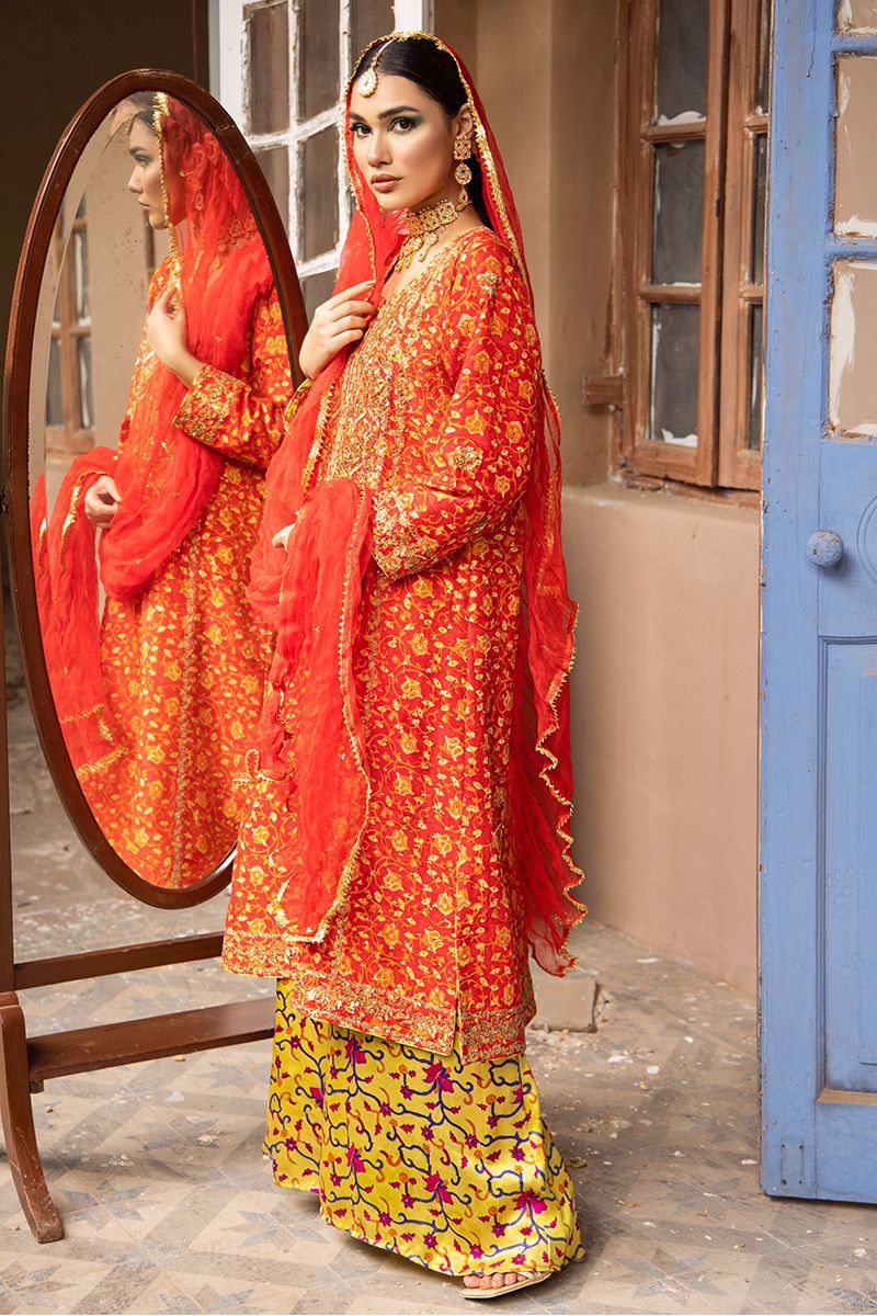 The Pink Tree Company | Wedding Wear | TANGERINE IN RED - House of Zarish