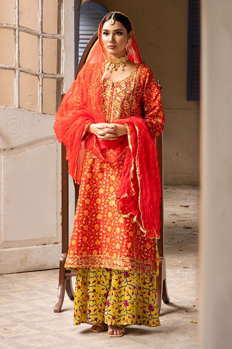 The Pink Tree Company | Wedding Wear | TANGERINE IN RED - House of Zarish