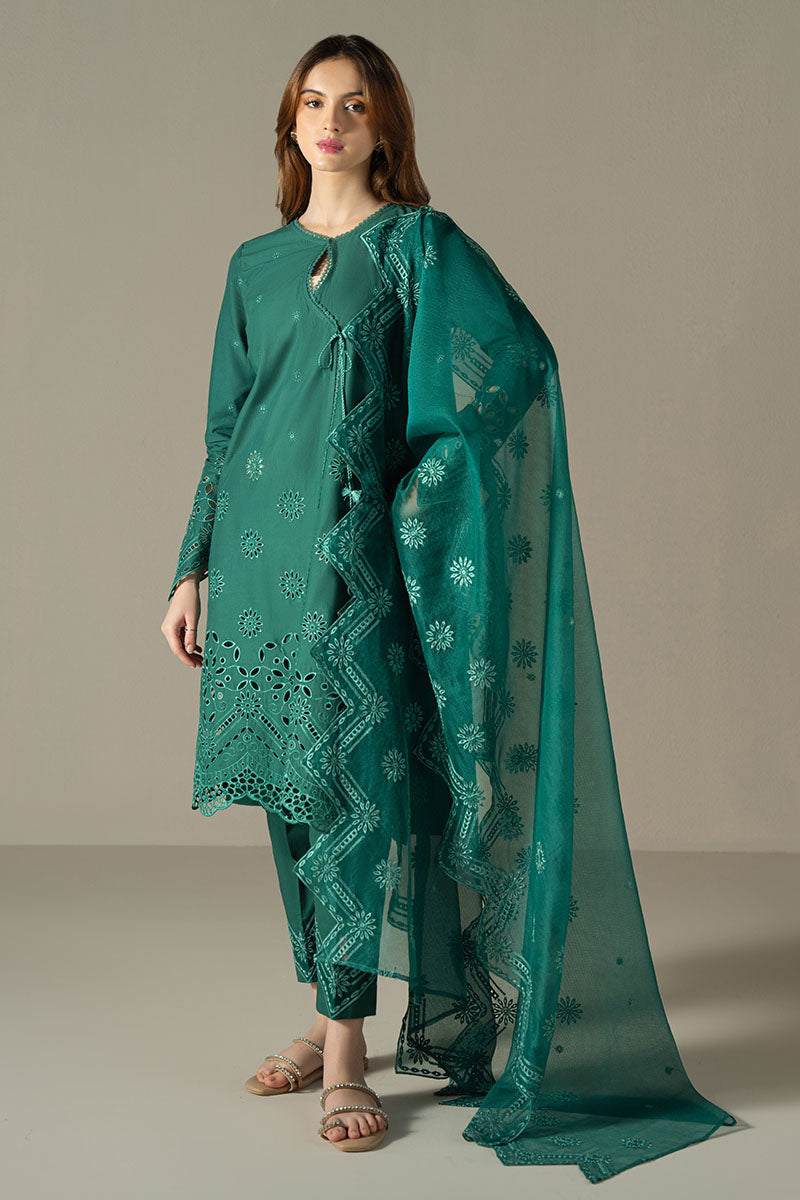 Cross Stitch | Chikankari Lawn 25 | VERDENT FLORA - House Of Anaya