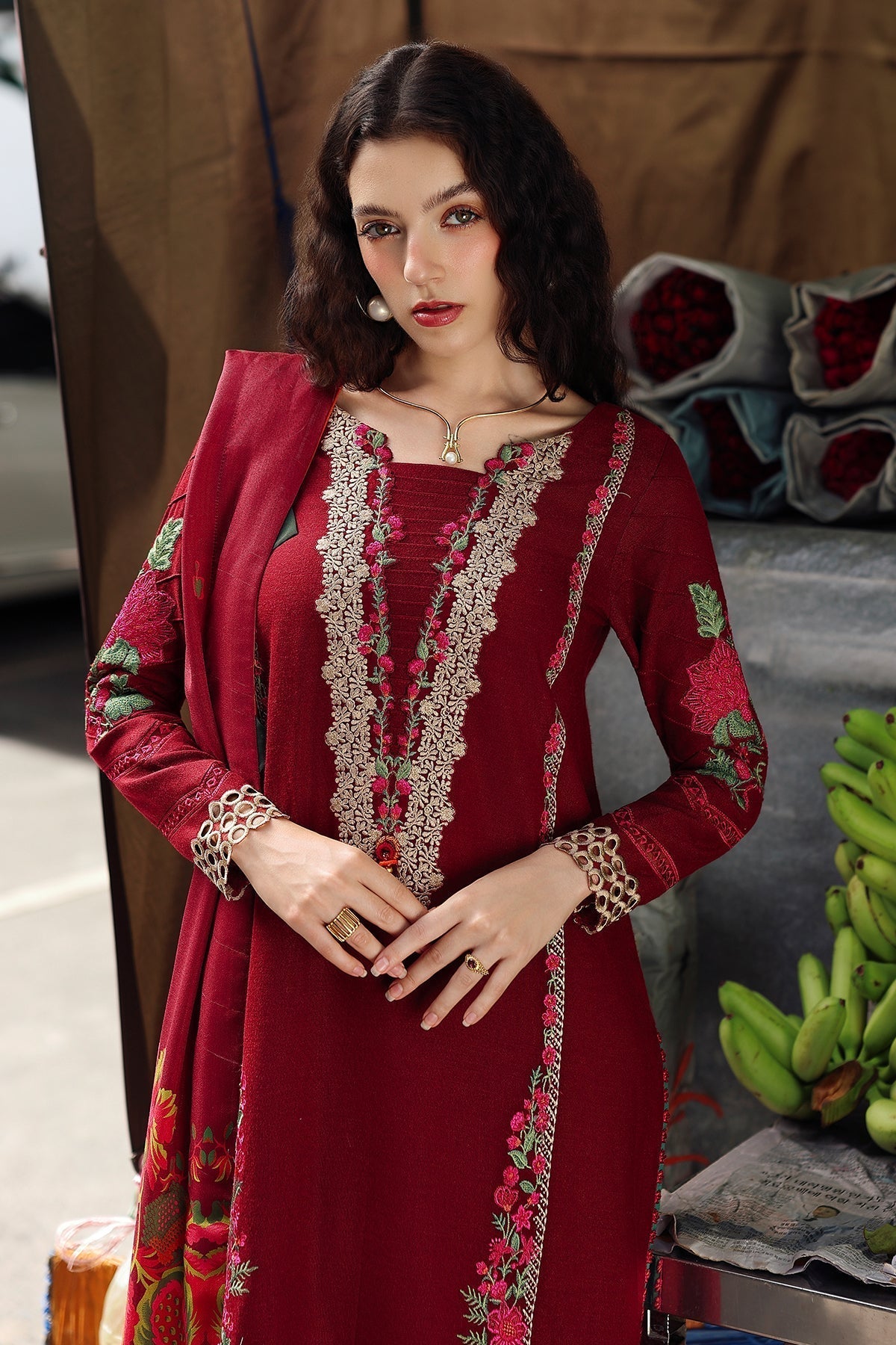 Charizma | Poshima Winters 25 | 3-pc Unstitched Wool Shawl Collection PSW5-01