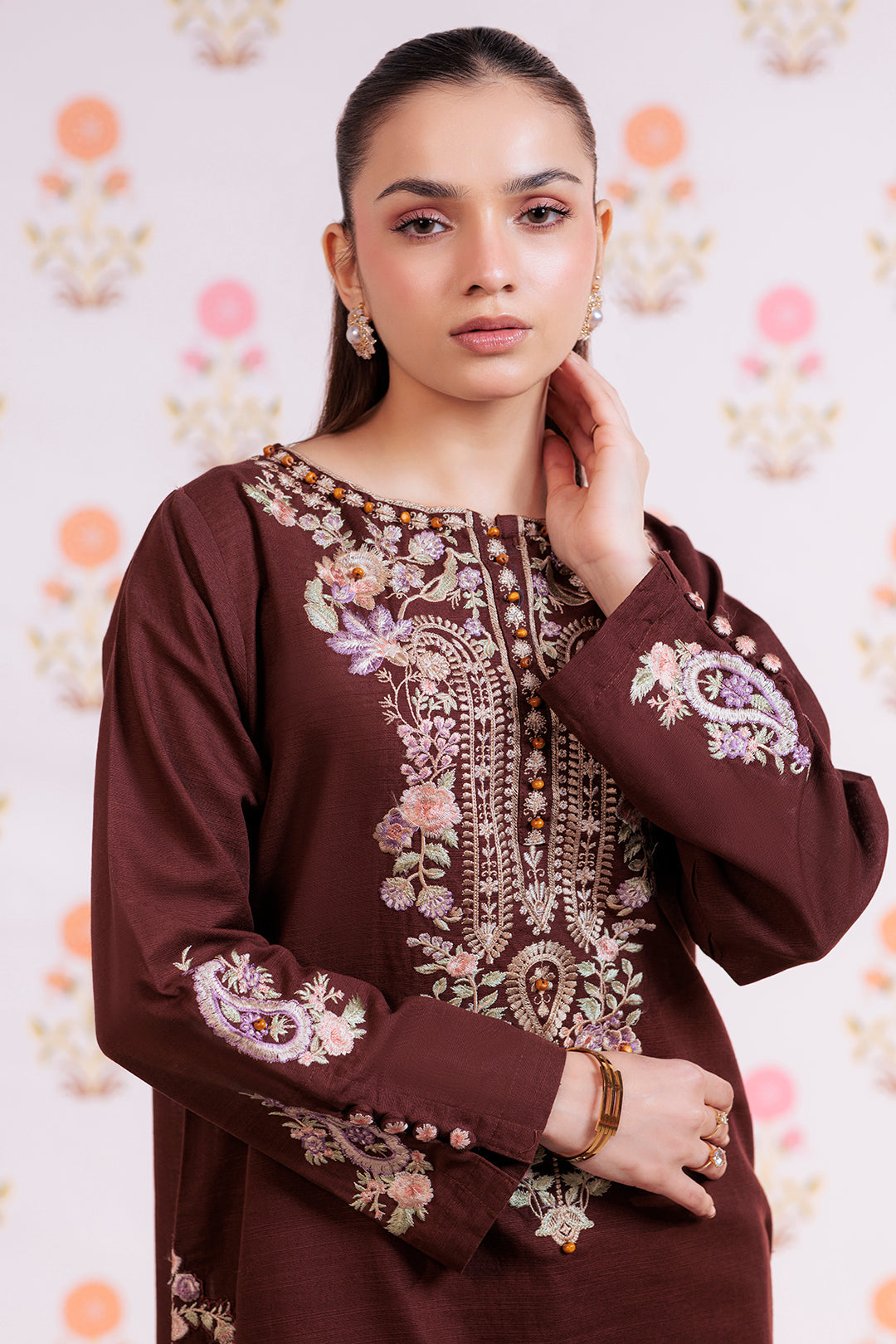 Zellbury | Winter Pret | Embroidered Kurta Trouser - 1290 - House Of Zarish