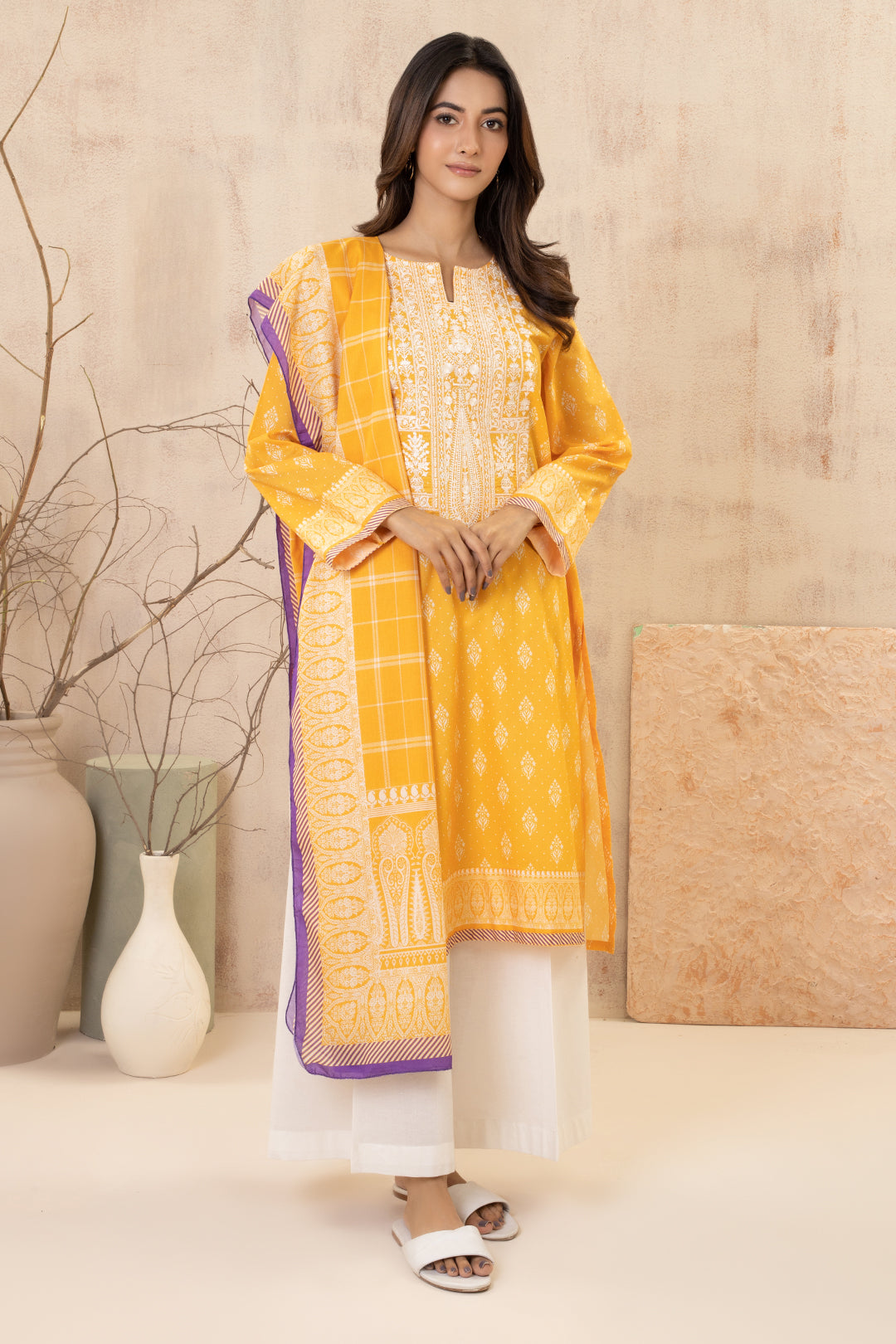 Zellbury | Summer Pret | Embroidered Kurta Dupatta - 2823 - House Of Zarish