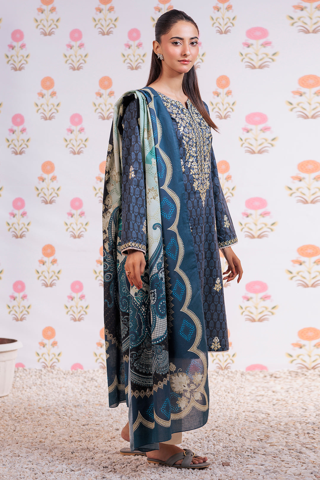 Zellbury | Summer Pret | Embroidered Kurta Dupatta - 2851 - House Of Zarish