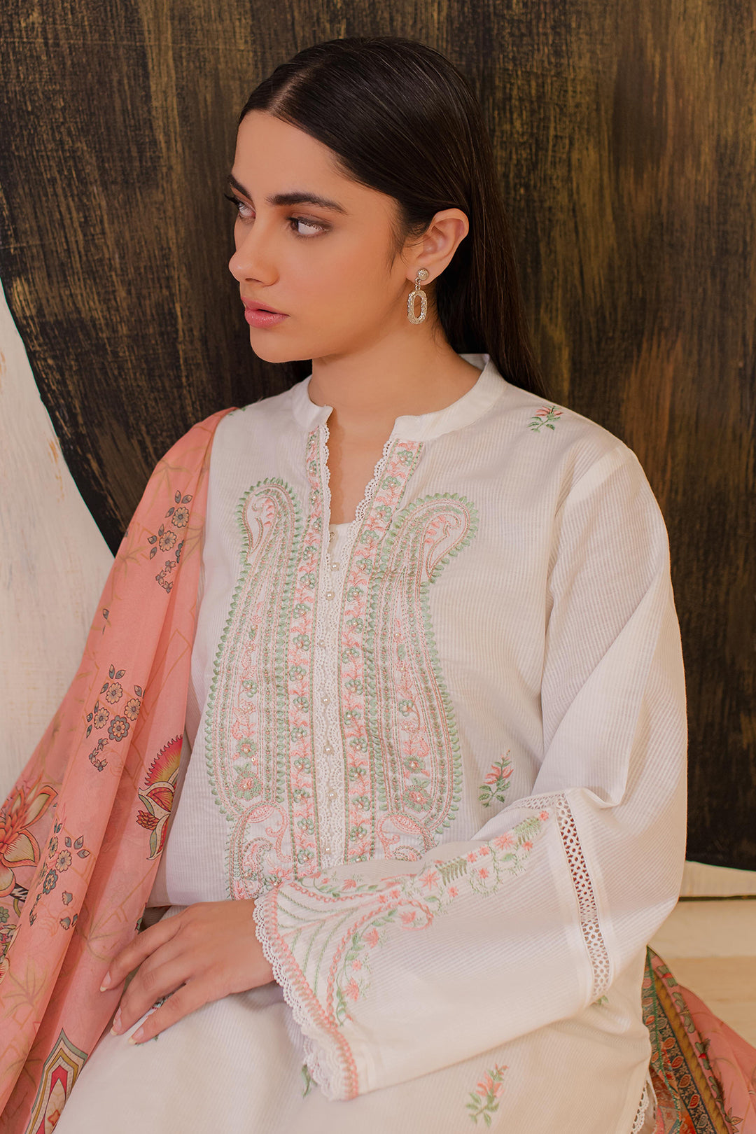 Zellbury | Summer Pret | Embroidered Kurta Dupatta - 3330 - House Of Zarish