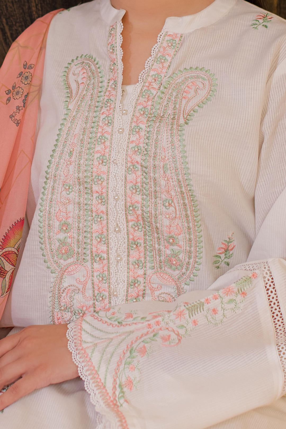 Zellbury | Summer Pret | Embroidered Kurta Dupatta - 3330 - House Of Zarish