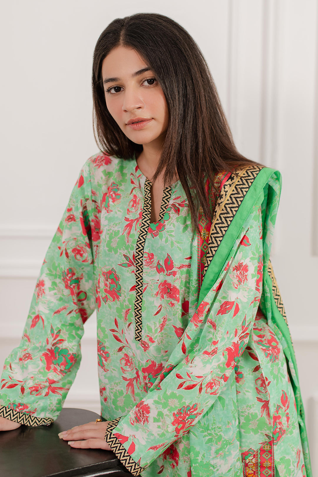 Zellbury | Summer Pret | Kurta Dupatta Trouser - 2829 - House Of Zarish