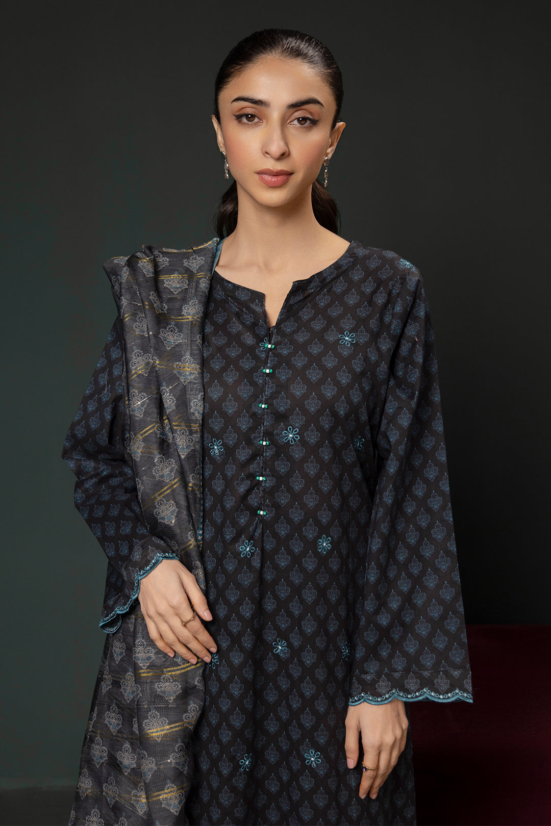 Zellbury | Summer Pret | Embroidered Kurta Dupatta Trouser - 2835 - House Of Zarish