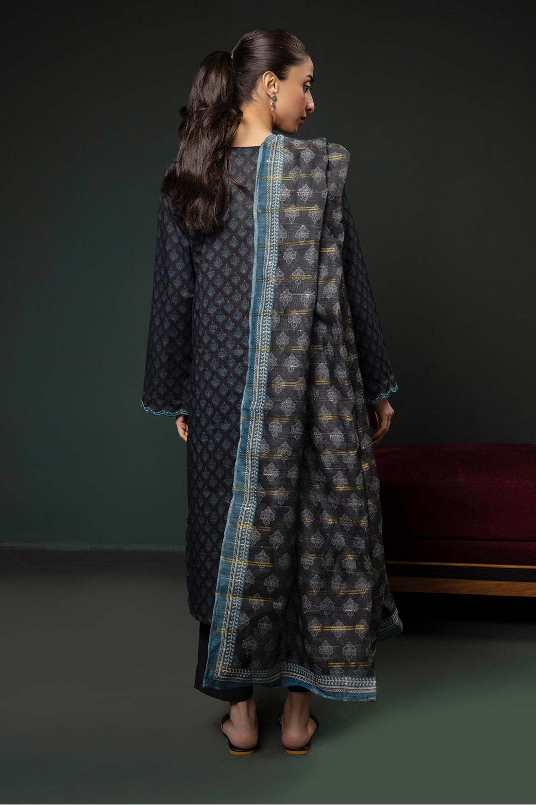 Zellbury | Summer Pret | Embroidered Kurta Dupatta Trouser - 2835 - Libasekhas