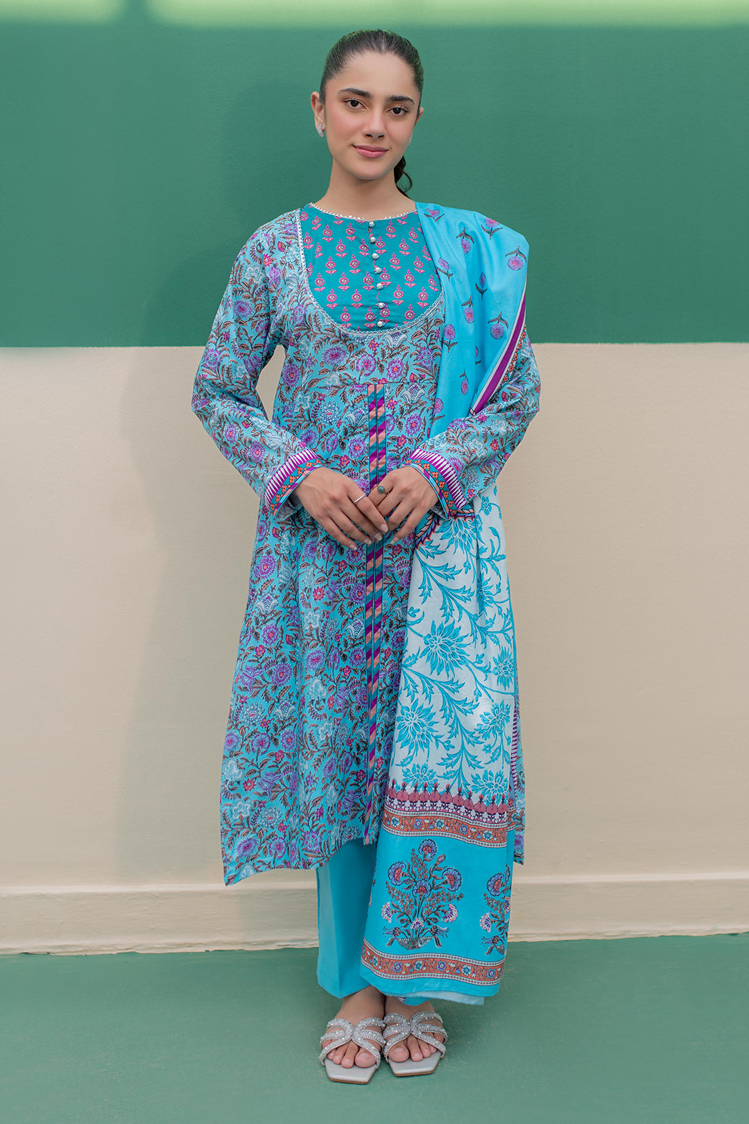 Zellbury | Summer Pret | Kurta Dupatta Trouser - 2856 - House Of Zarish