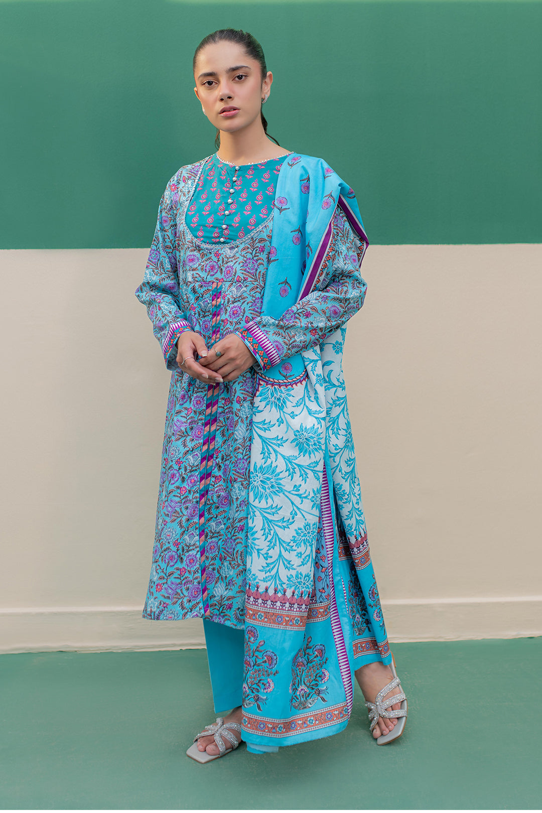 Zellbury | Summer Pret | Kurta Dupatta Trouser - 2856 - House Of Zarish